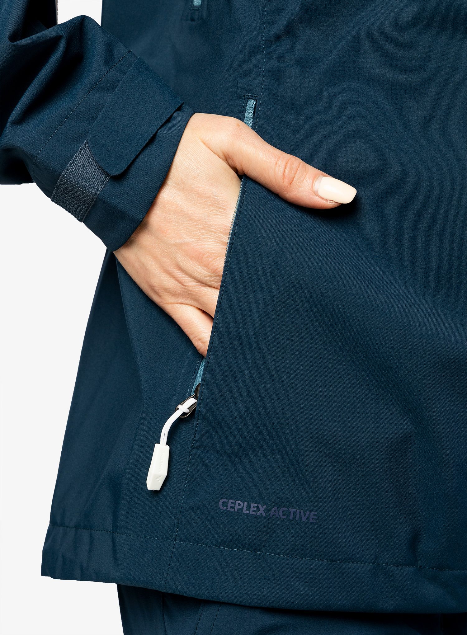 Куртка дощовик жіноча Vaude Moab Rain Jacket II - dark sea uni