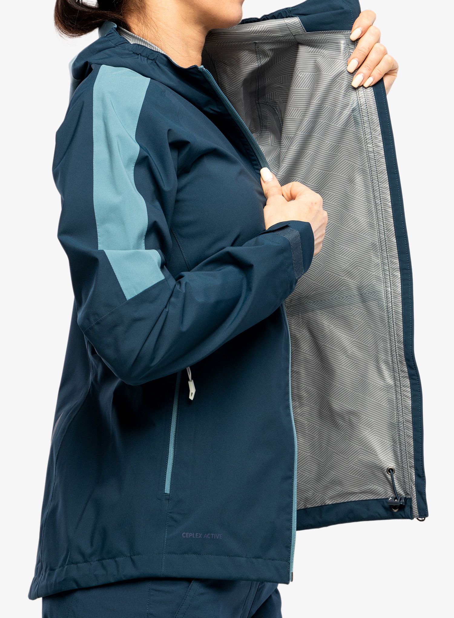Куртка дощовик жіноча Vaude Moab Rain Jacket II - dark sea uni