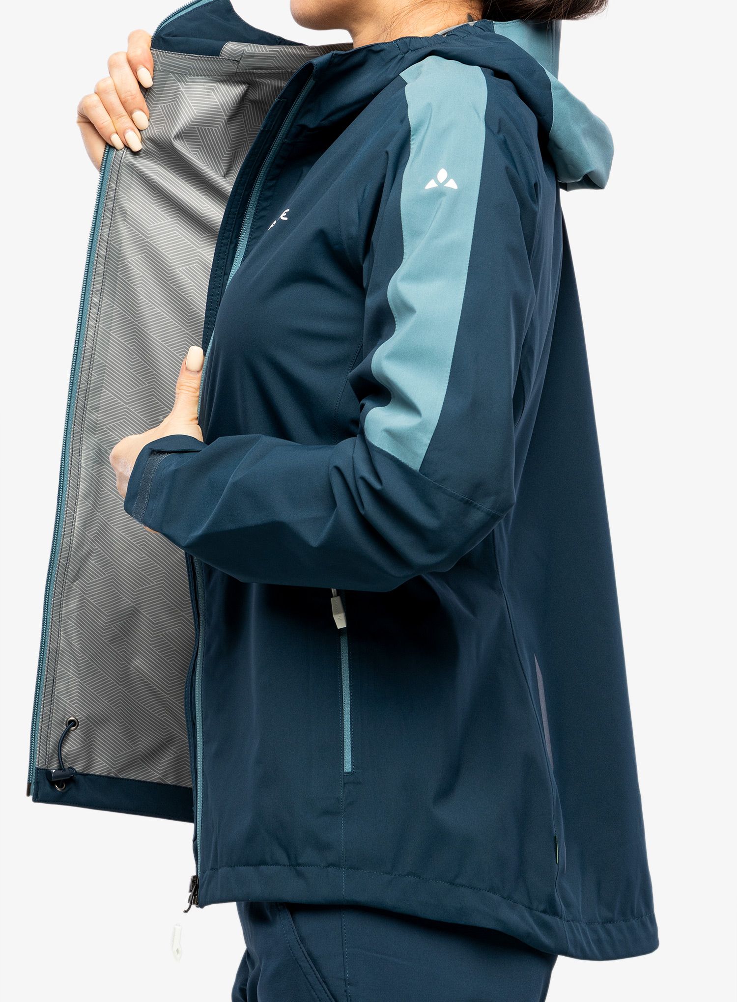 Куртка дощовик жіноча Vaude Moab Rain Jacket II - dark sea uni