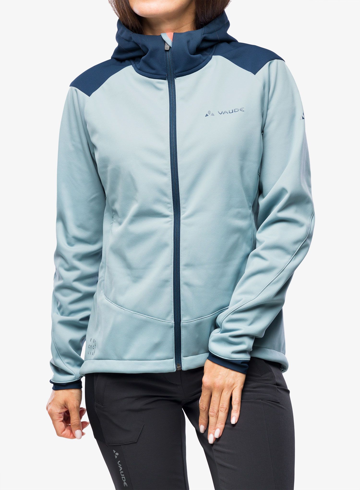 Жіноча велофутболка Vaude Qimsa Softshell Jacket - cloudy blue