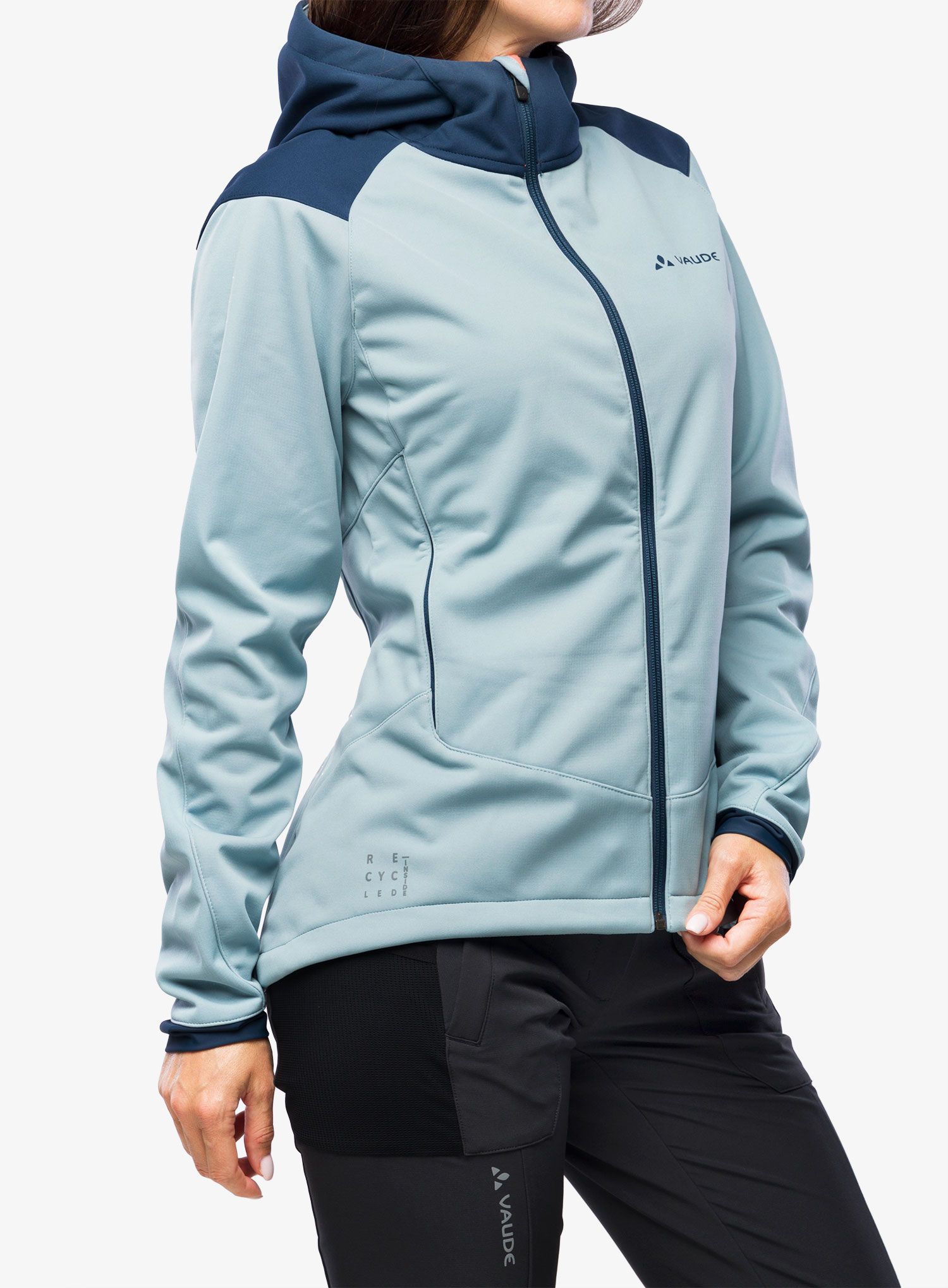 Жіноча велофутболка Vaude Qimsa Softshell Jacket - cloudy blue