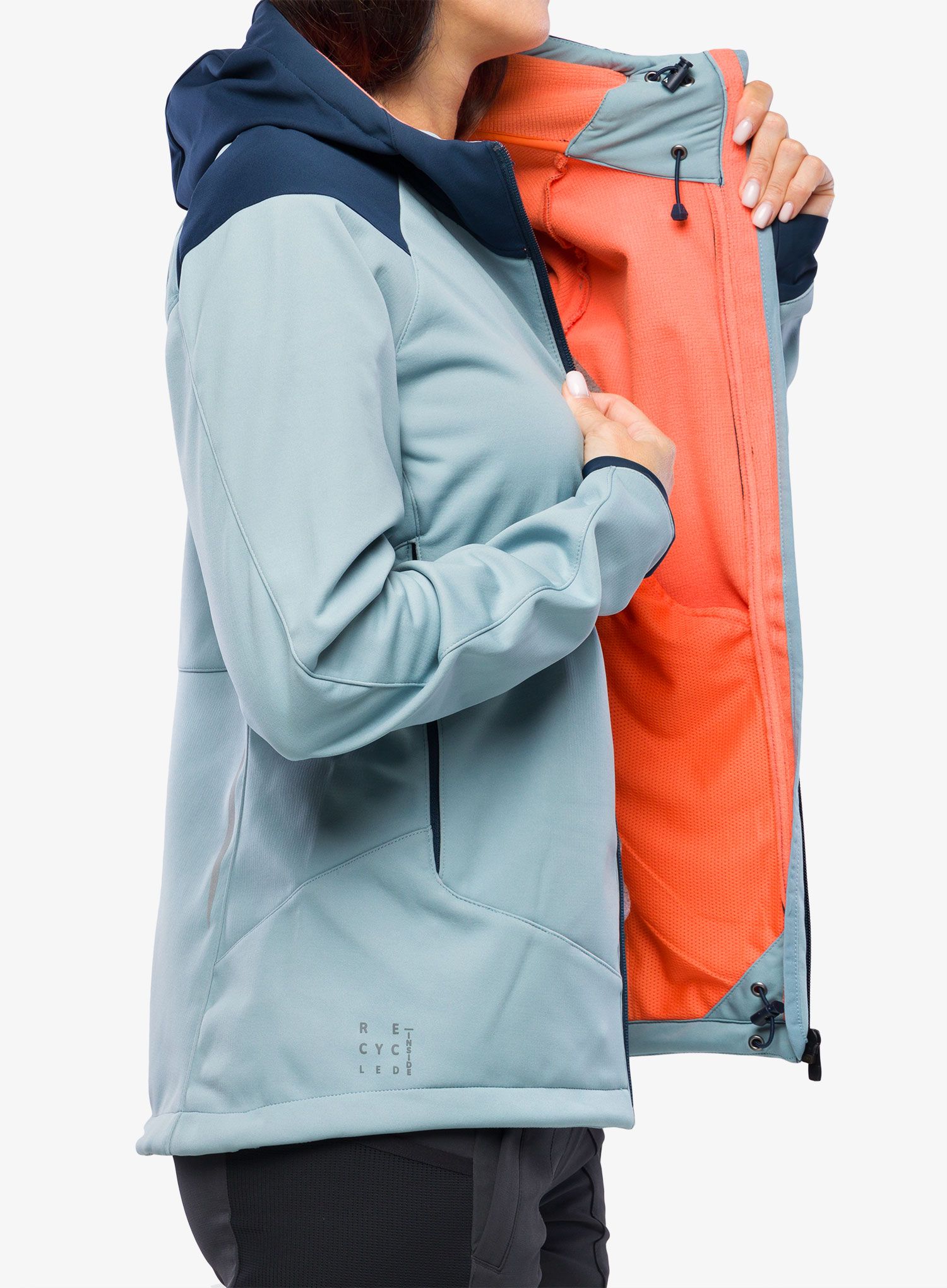 Жіноча велофутболка Vaude Qimsa Softshell Jacket - cloudy blue