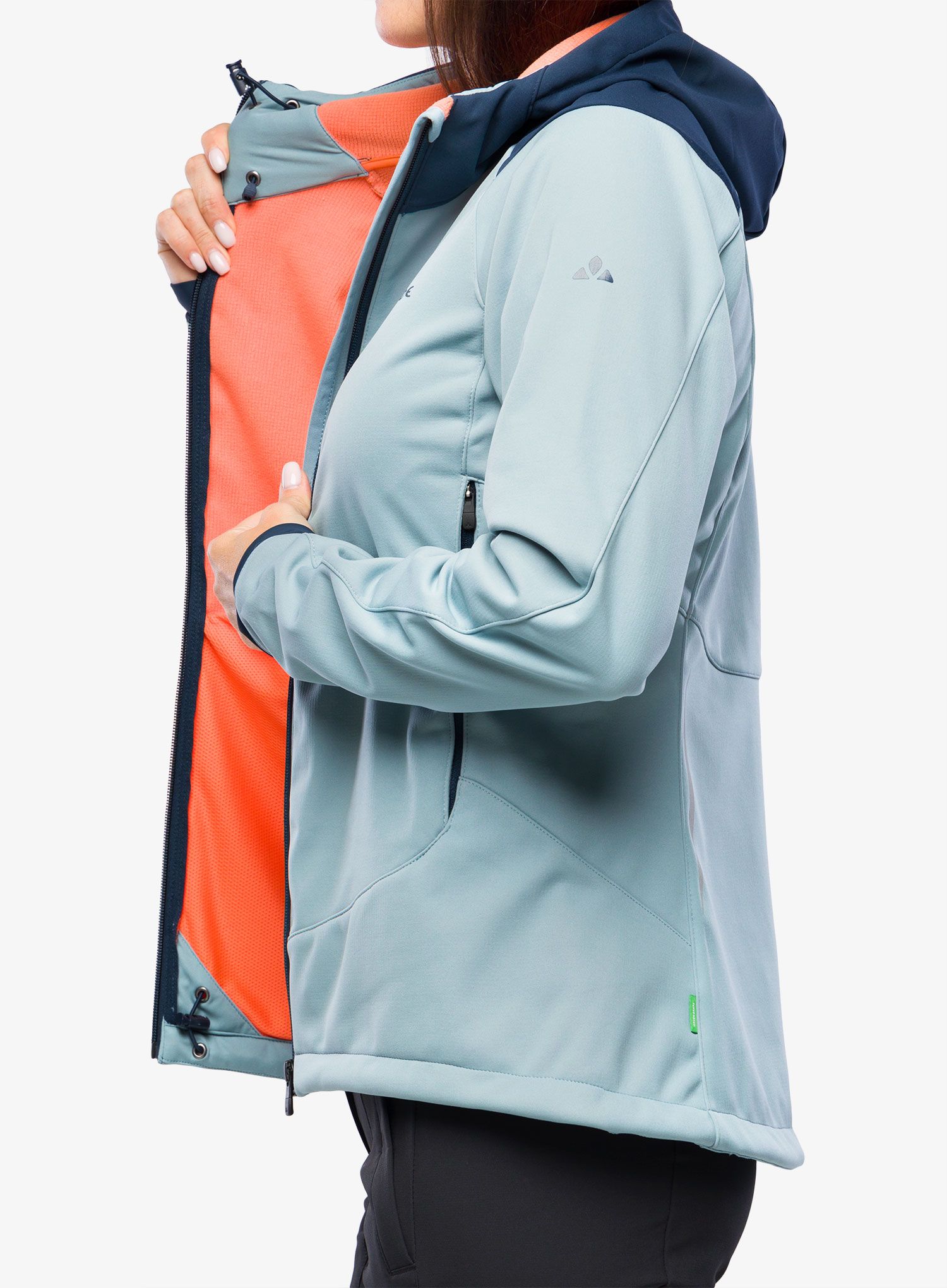 Жіноча велофутболка Vaude Qimsa Softshell Jacket - cloudy blue