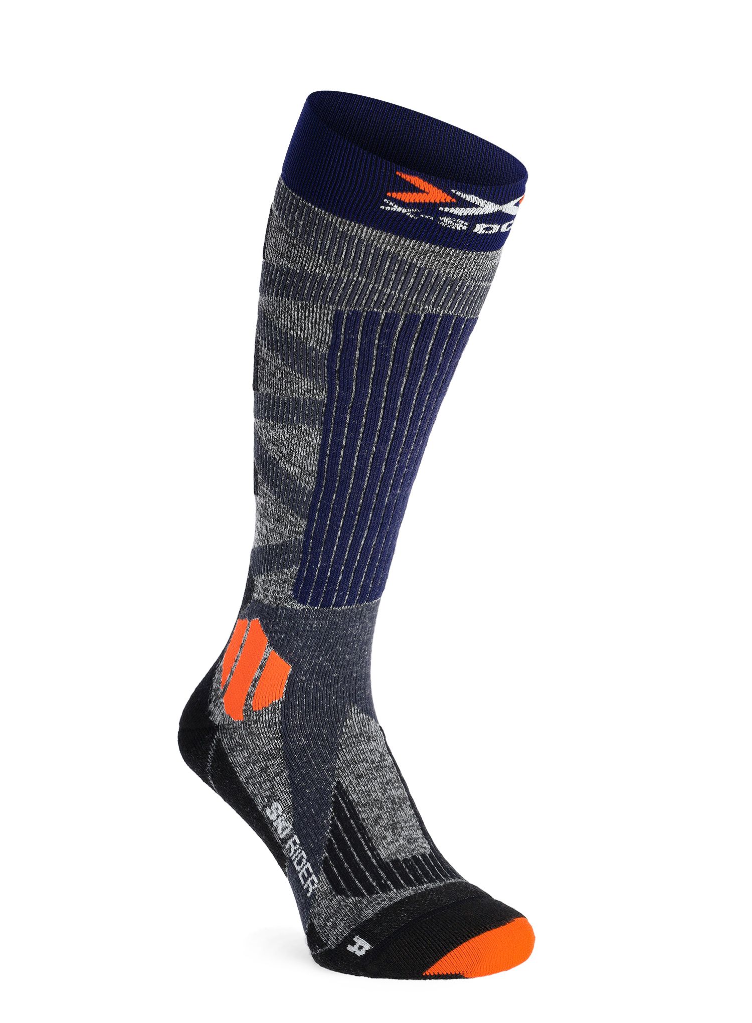 Шкарпетки лижні X-Socks Ski Rider 4.0 - stone grey/melange blue