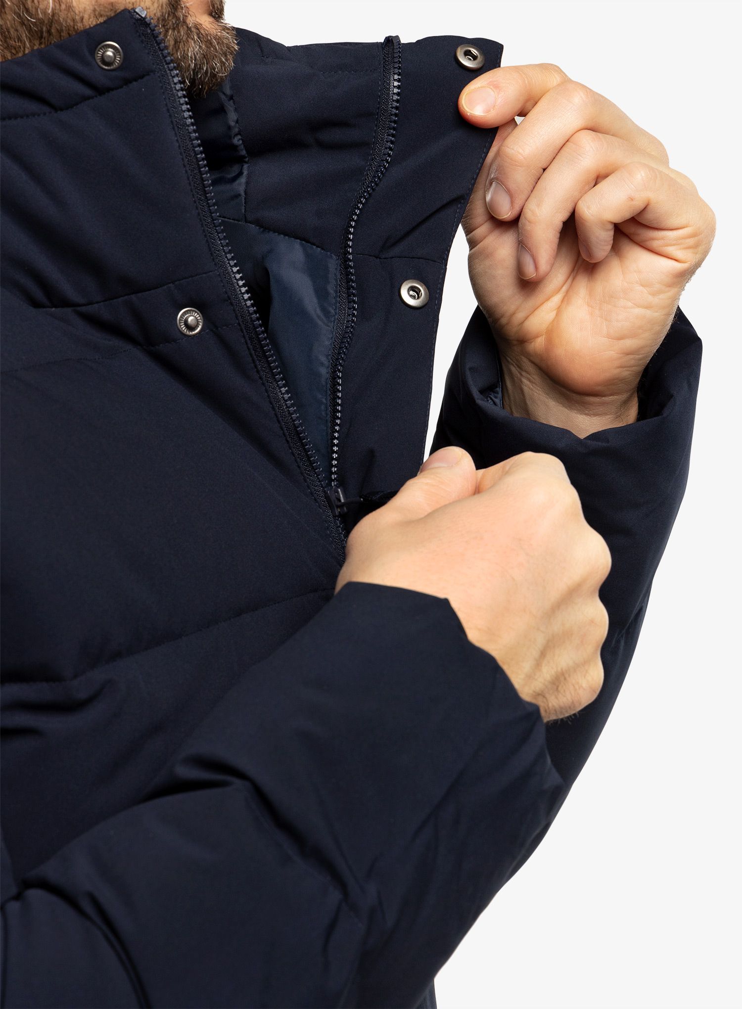 Пуховик adidas Helionic Hooded Jacket - legend ink
