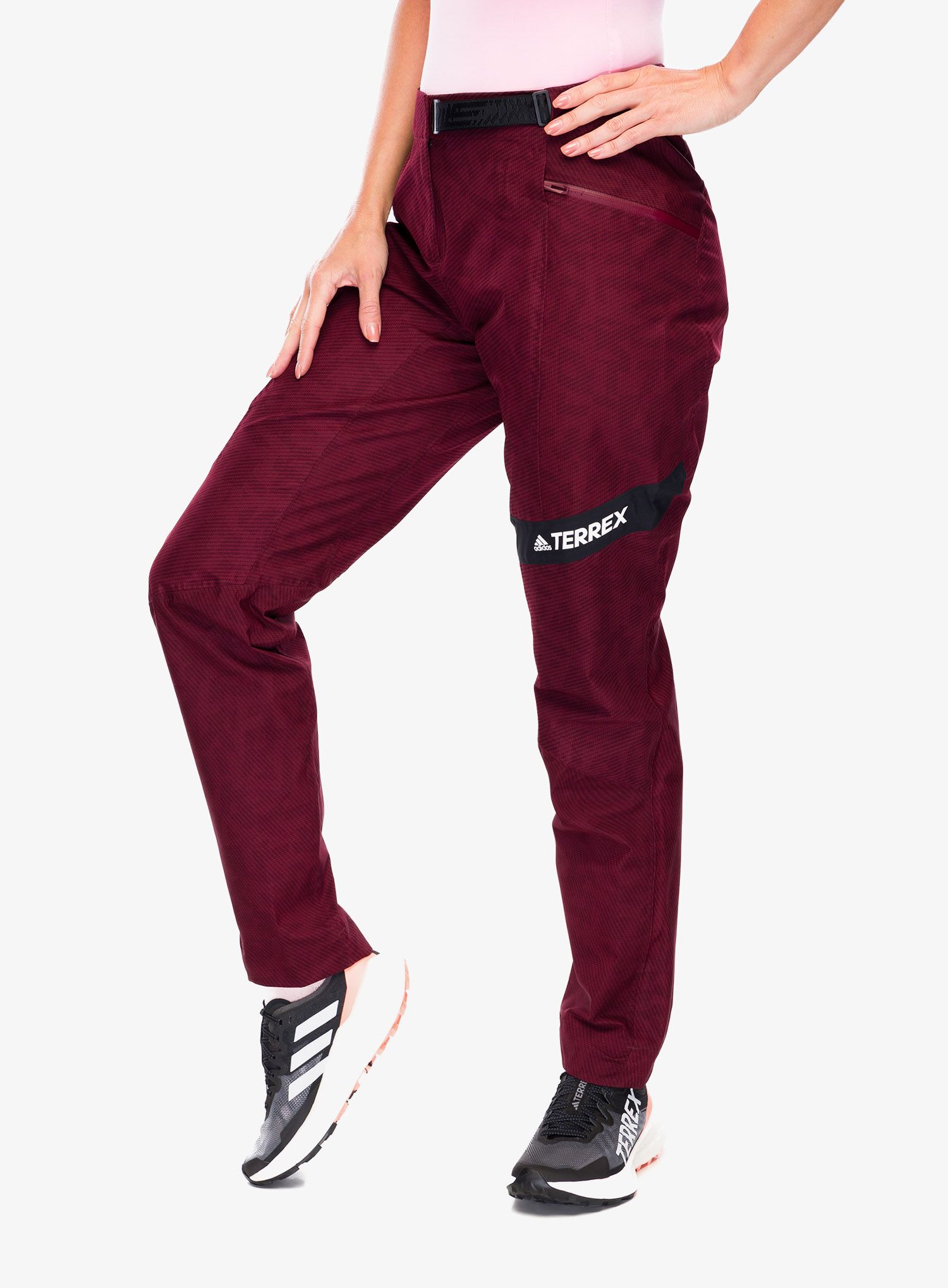 Штани softshell жіночі adidas TERREX Primeknit Pants - shadow red
