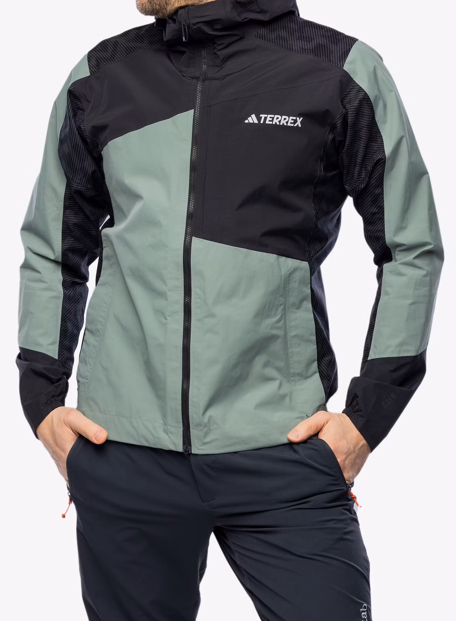 Куртка дощовик adidas TERREX Xperior Hybrid RAIN.RDY Jacket - silver green/black