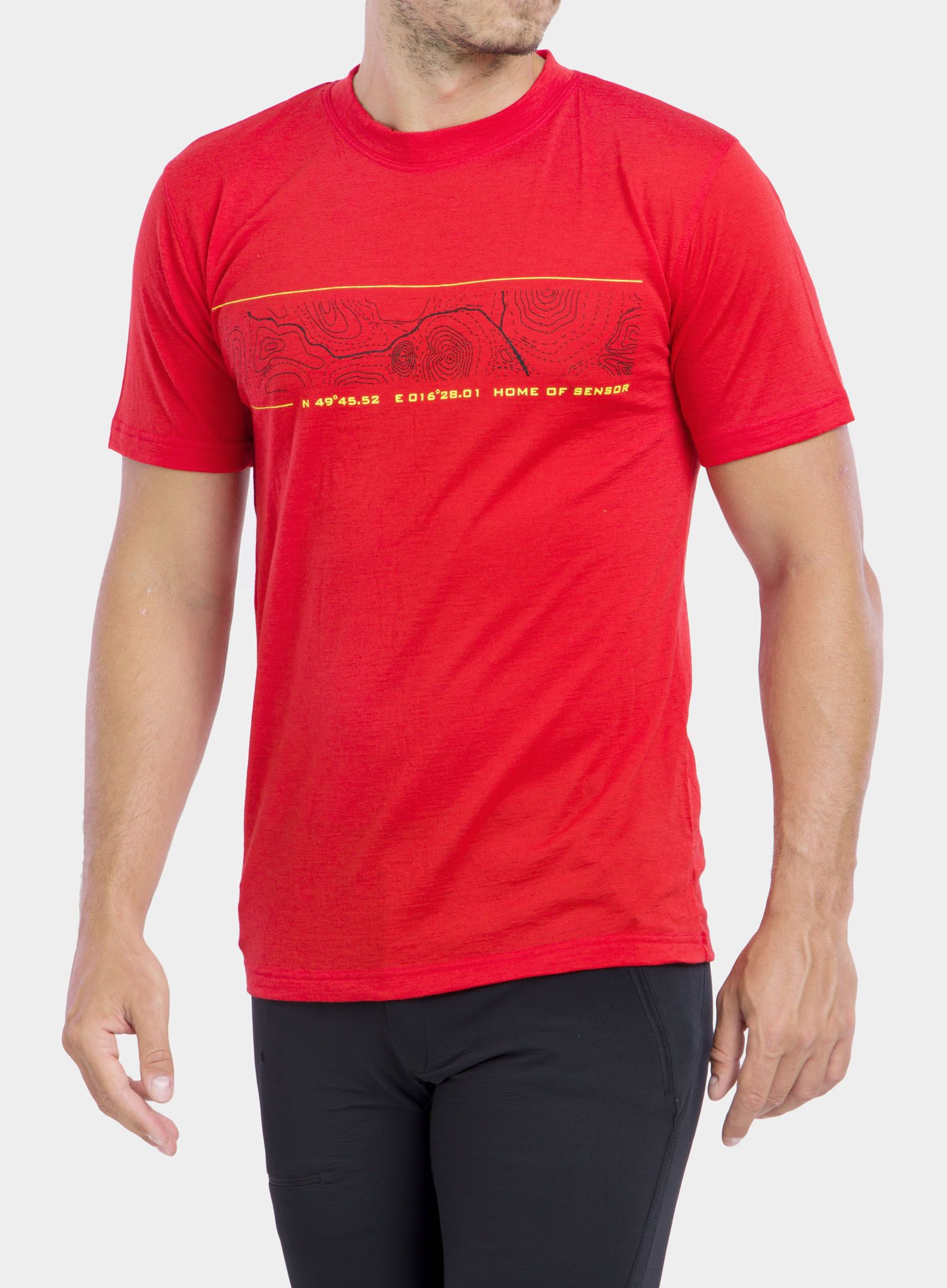 Футболка з мериноса Sensor Merino Active PT Tee S/S - red gps