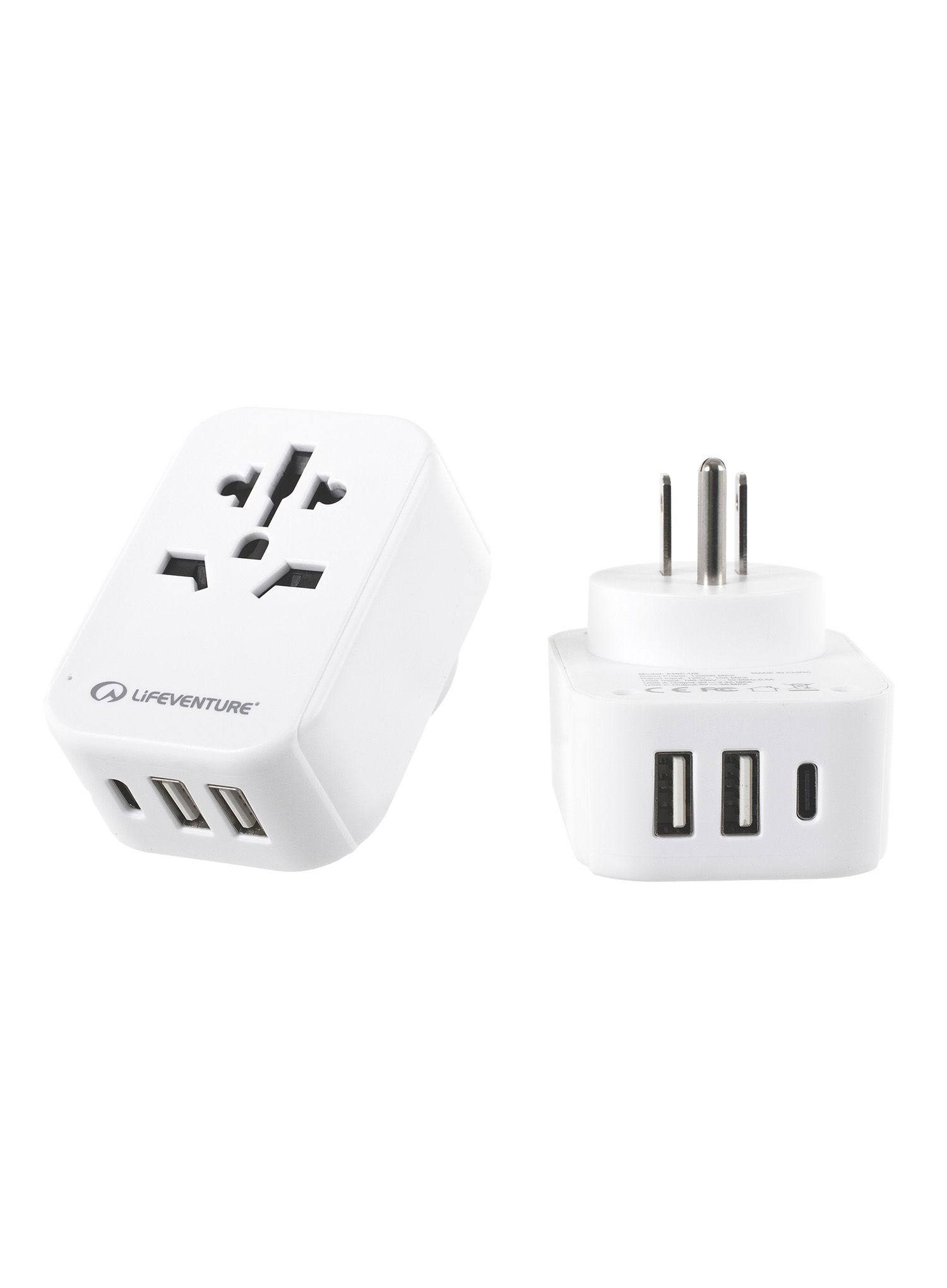 Адаптер дорожній Lifeventure World to US Travel Adaptor with USB (USB C)