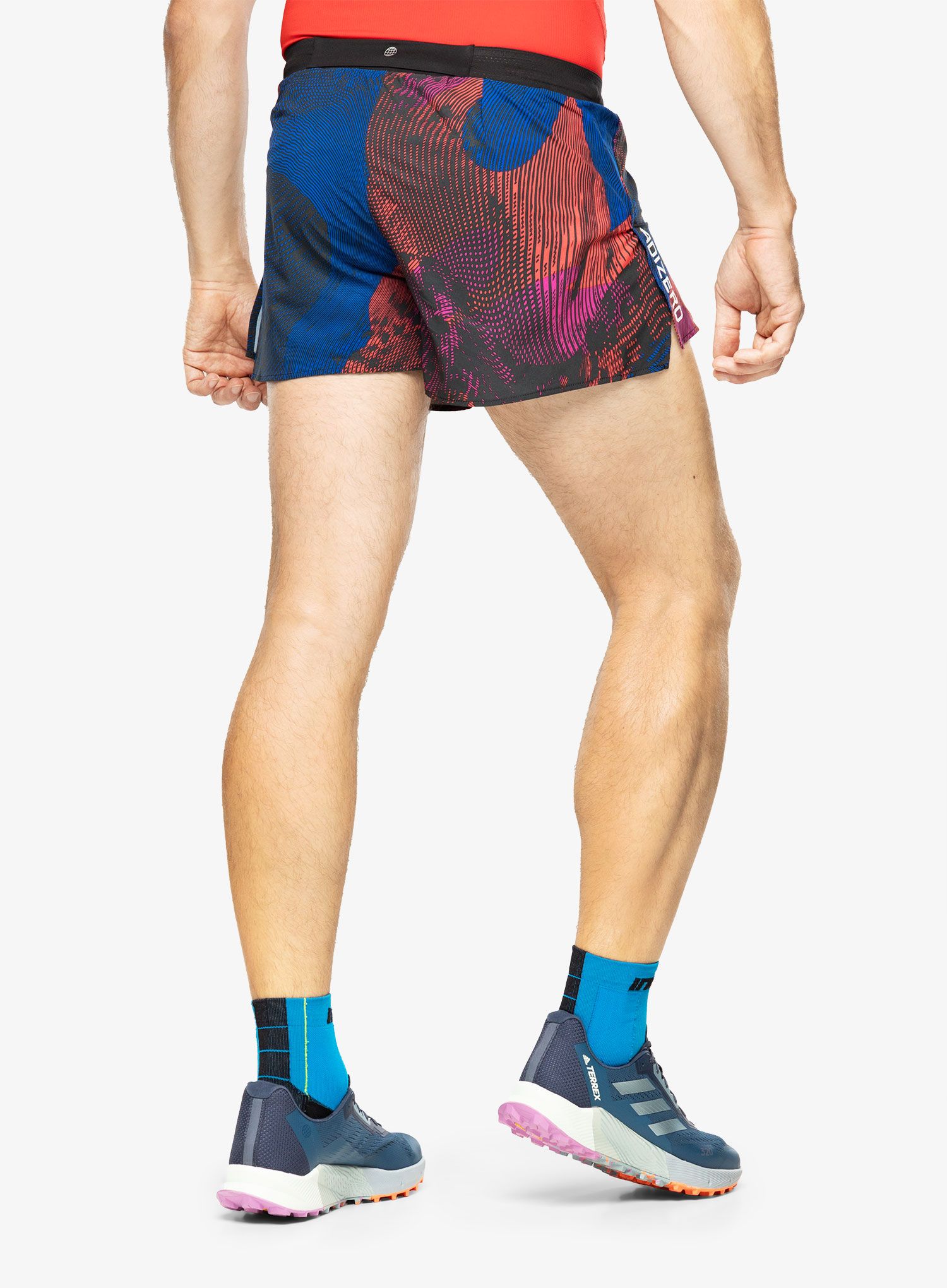 Шорти для бігу adidas Adizero Split Shorts - multi/black/red