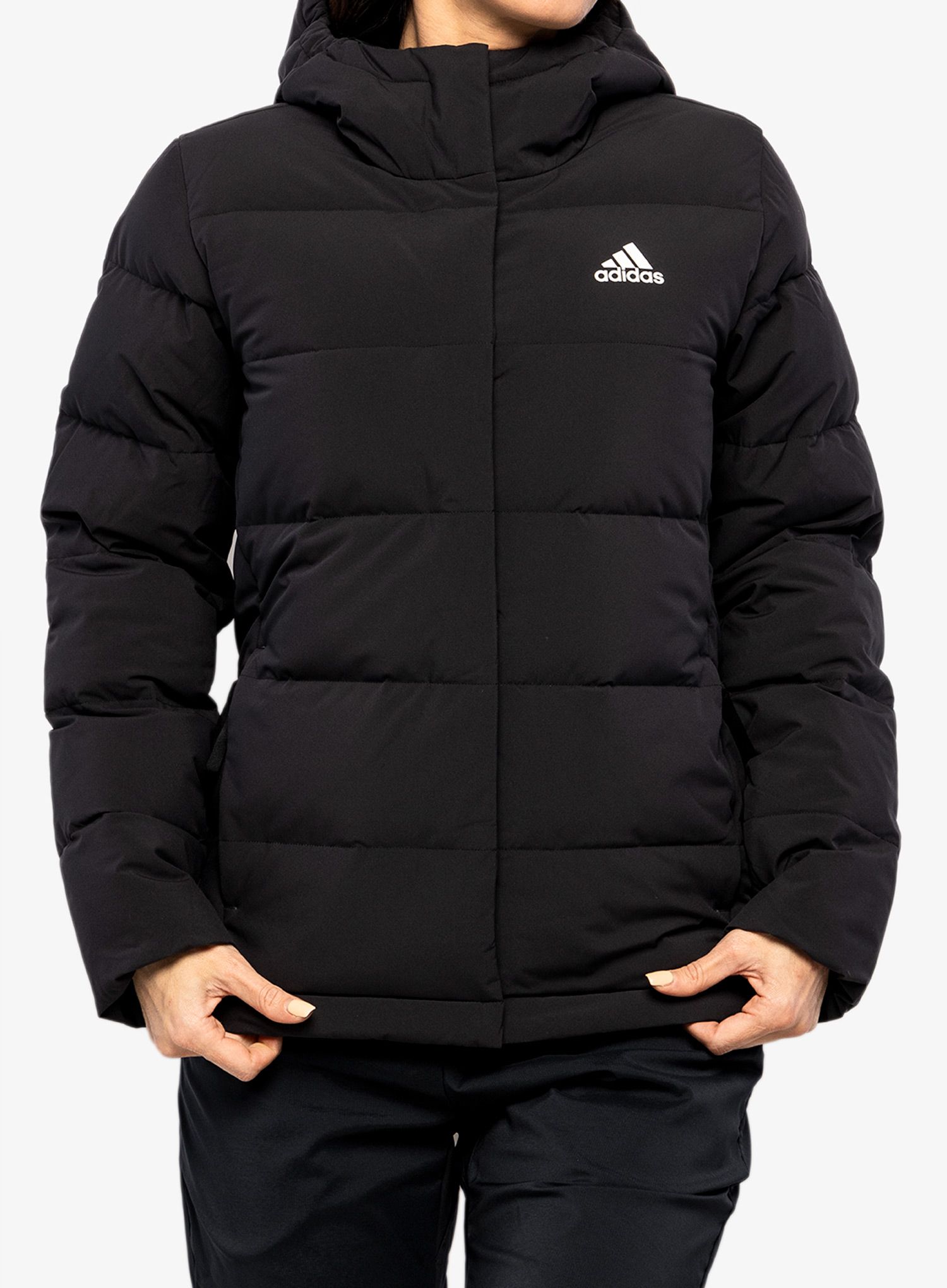 Пуховик жіноча adidas Helionic Hooded Jacket - black