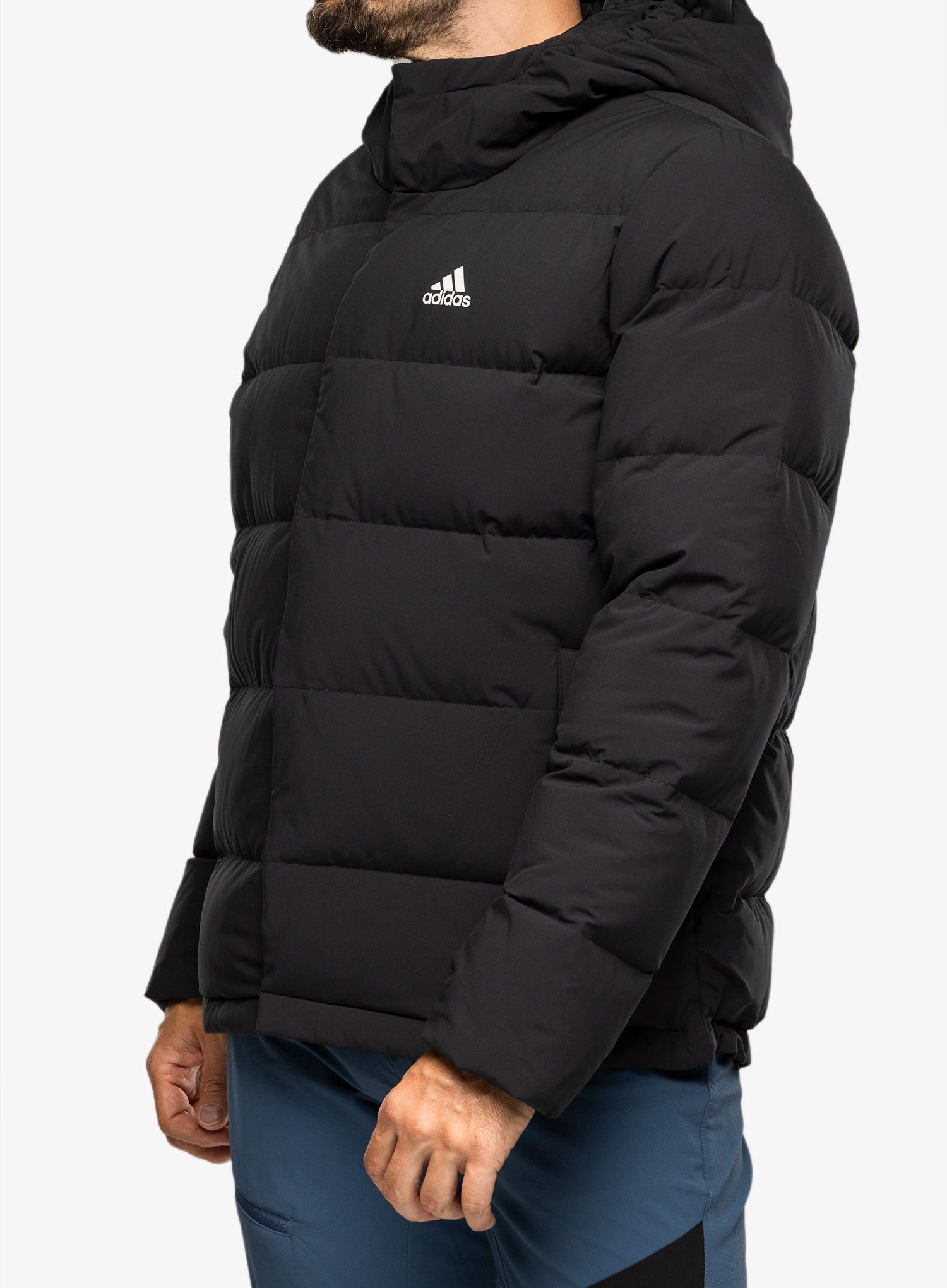 Пуховик adidas Helionic Hooded Jacket - black