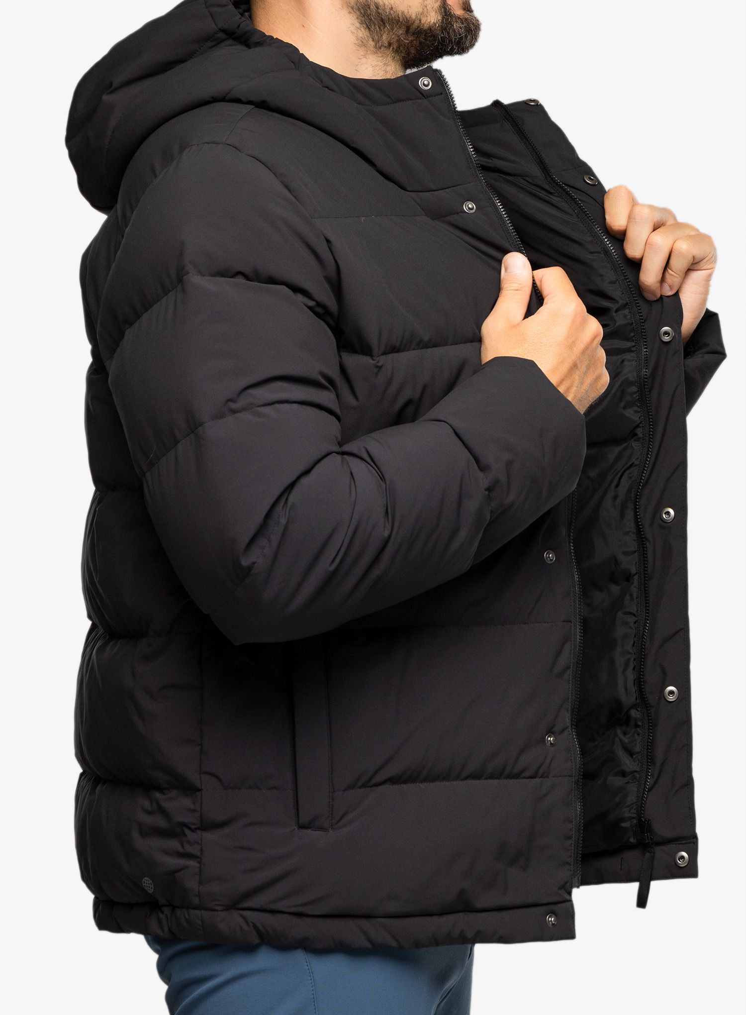 Пуховик adidas Helionic Hooded Jacket - black