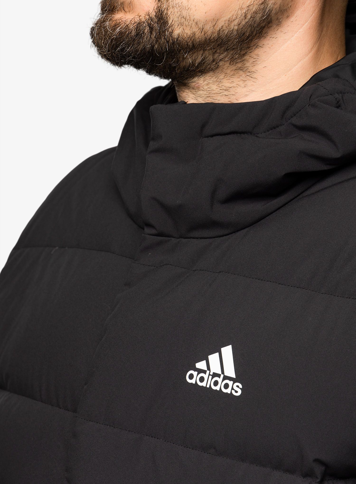 Пуховик adidas Helionic Hooded Jacket - black