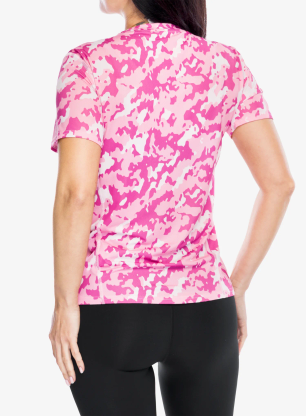 Футболка для бігу жіноча adidas Own The Run Camo Running Tee - clear pink
