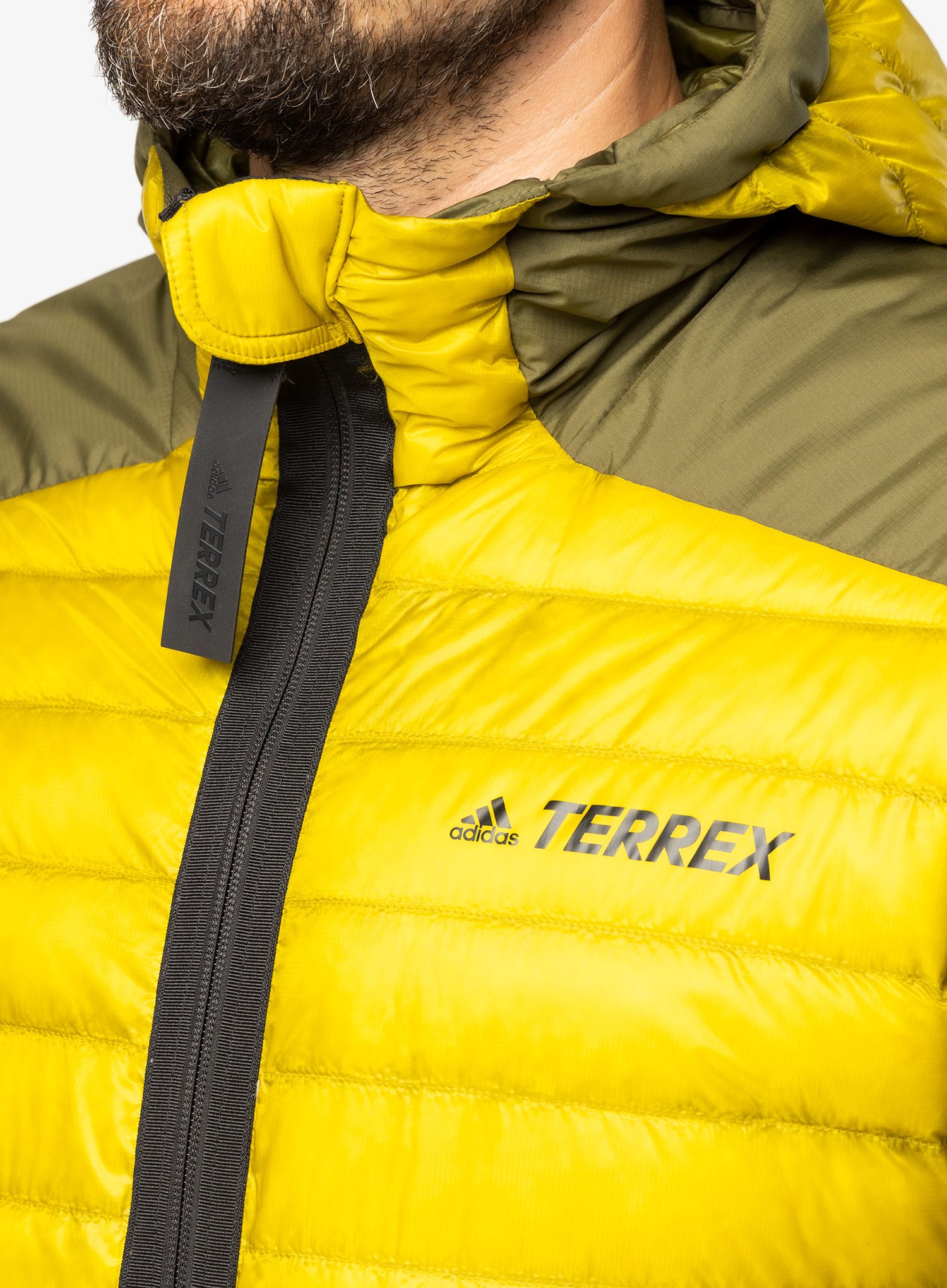 Пуховик adidas TERREX Down Hoody - pulse olive/focus olive