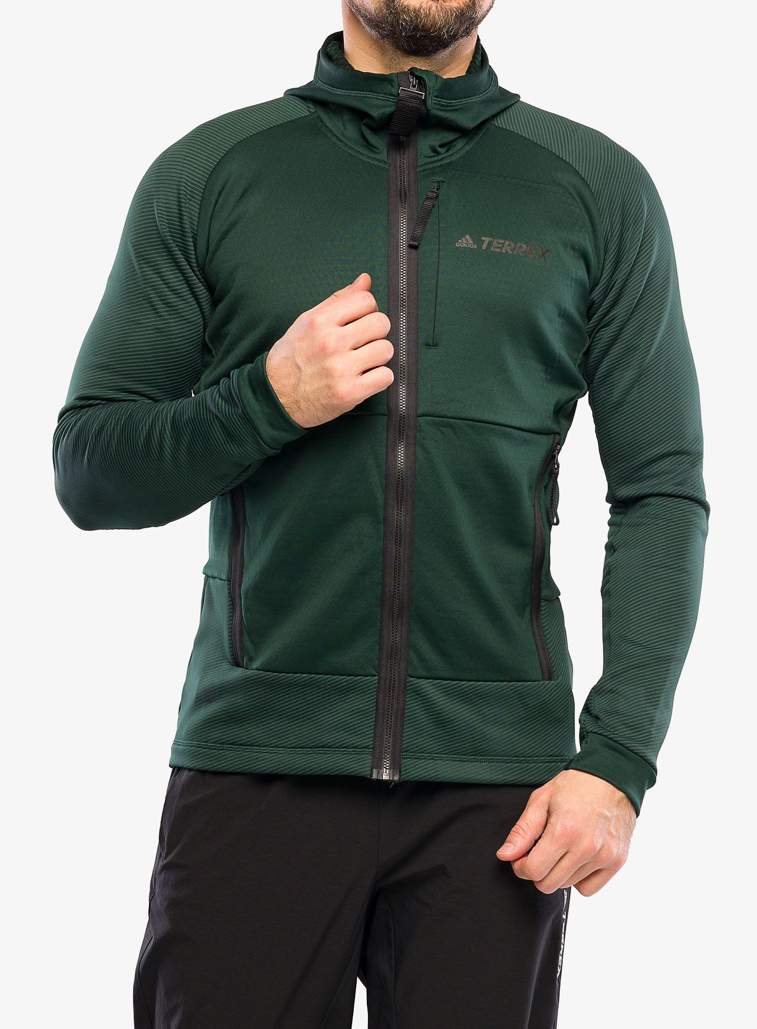 Кофта adidas TERREX Flooce Hooded Hiking Fleece - shadow green