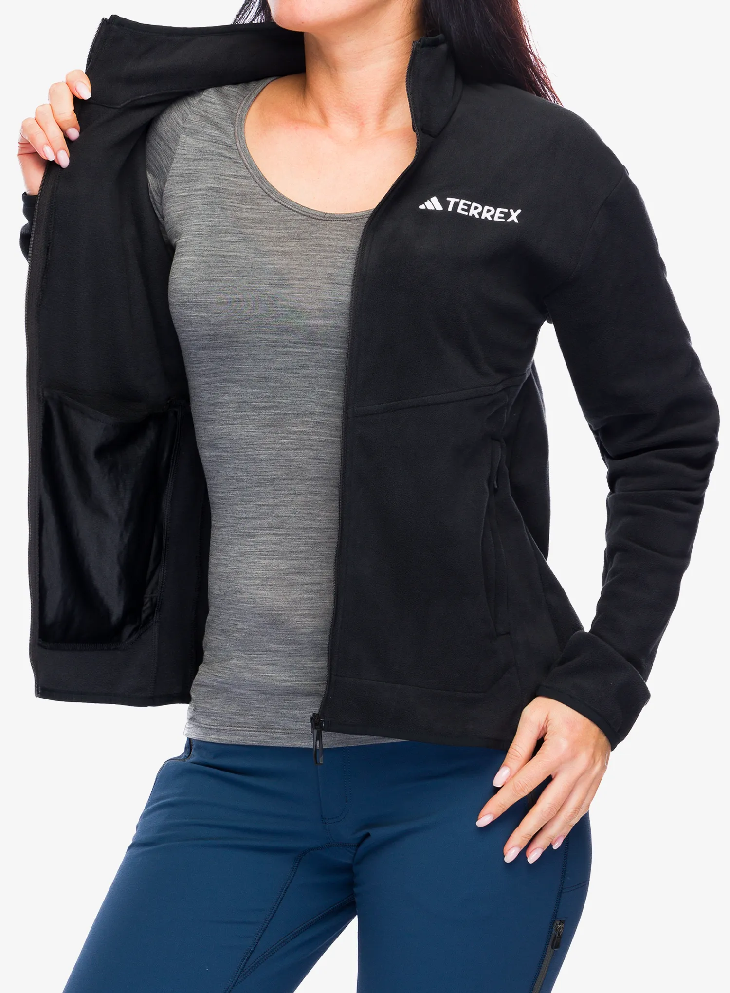 Кофта флісова жіноча adidas TERREX Multi Full Zip Fleece Jacket - black