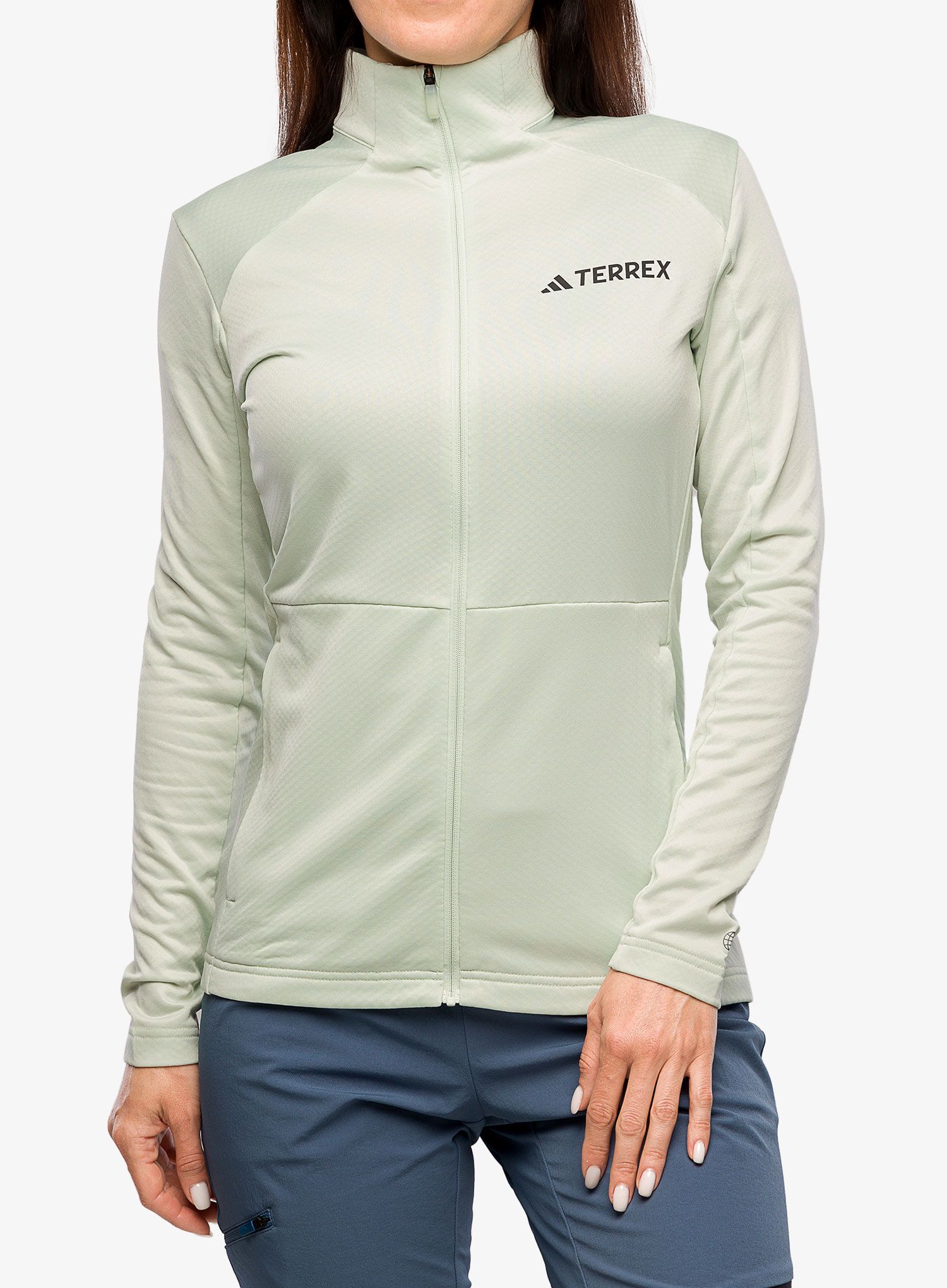 Кофта флісова жіноча adidas TERREX Multi Full Zip Fleece Jacket - linen green