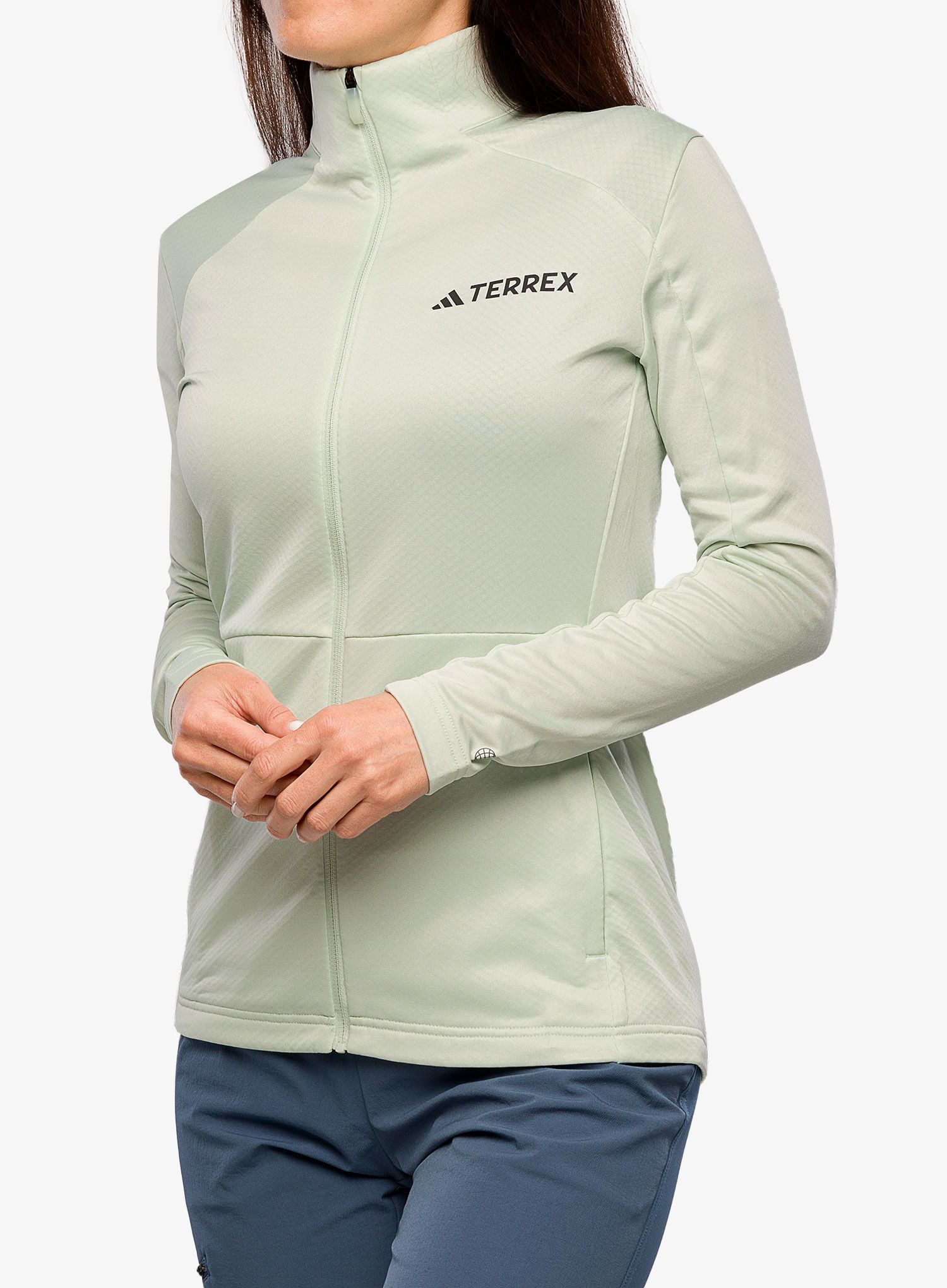 Кофта флісова жіноча adidas TERREX Multi Full Zip Fleece Jacket - linen green