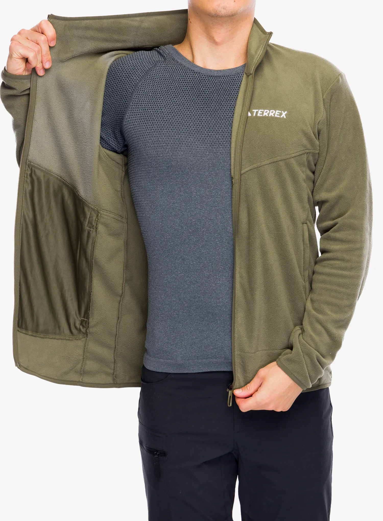 Кофта флісова adidas TERREX Multi Full Zip Fleece Jacket - olive strata