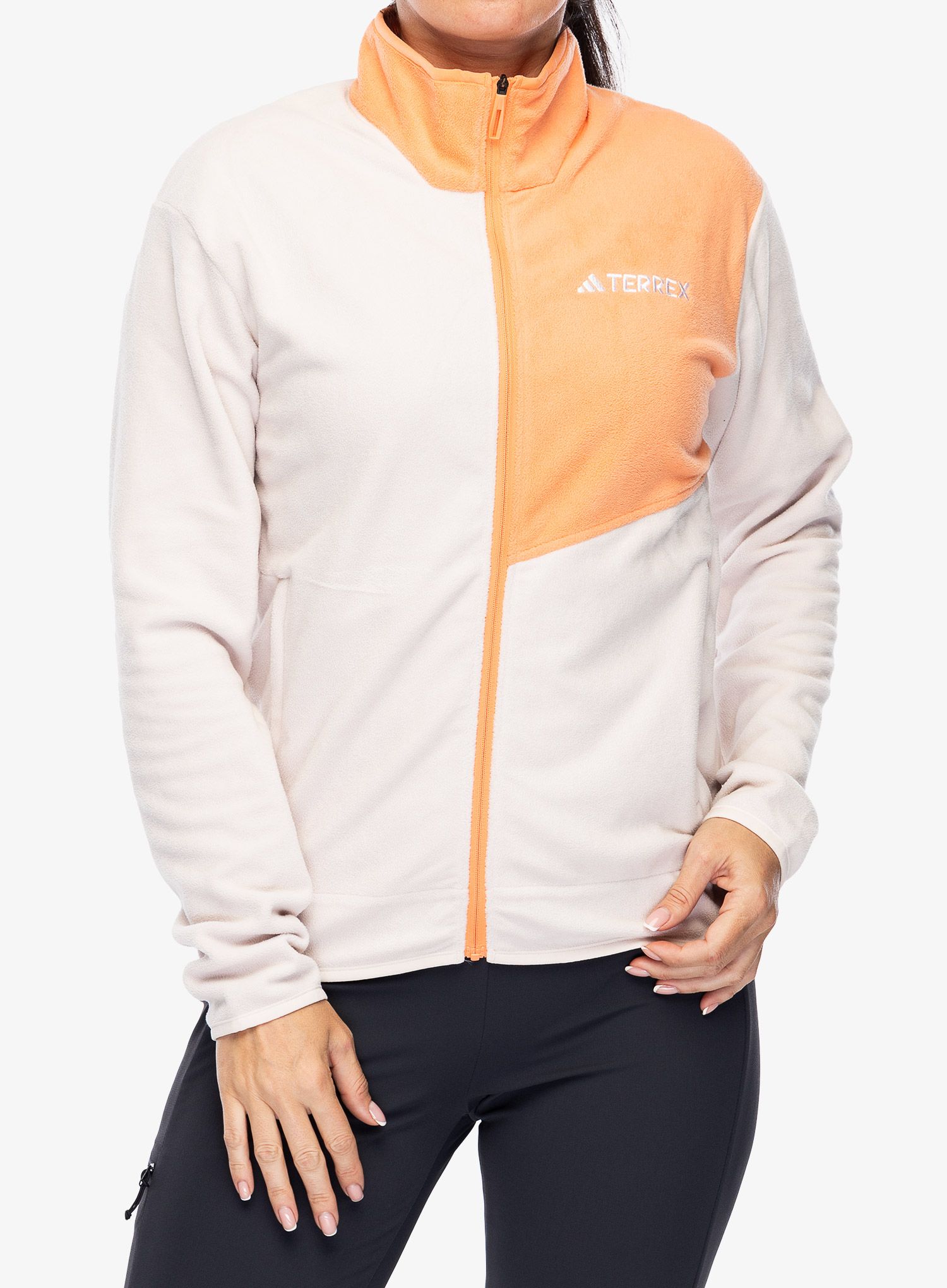 Кофта на блискавці жіноча adidas TERREX Multi Full Zip Fleece Jacket - putty mauve/amber tint