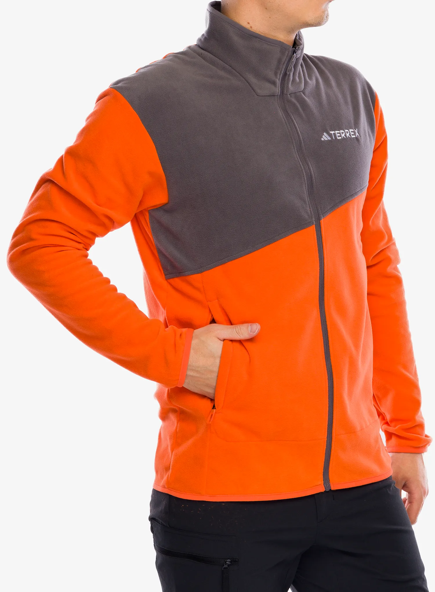 Кофта флісова adidas TERREX Multi Full Zip Fleece Jacket - semi impact orange/charcoal