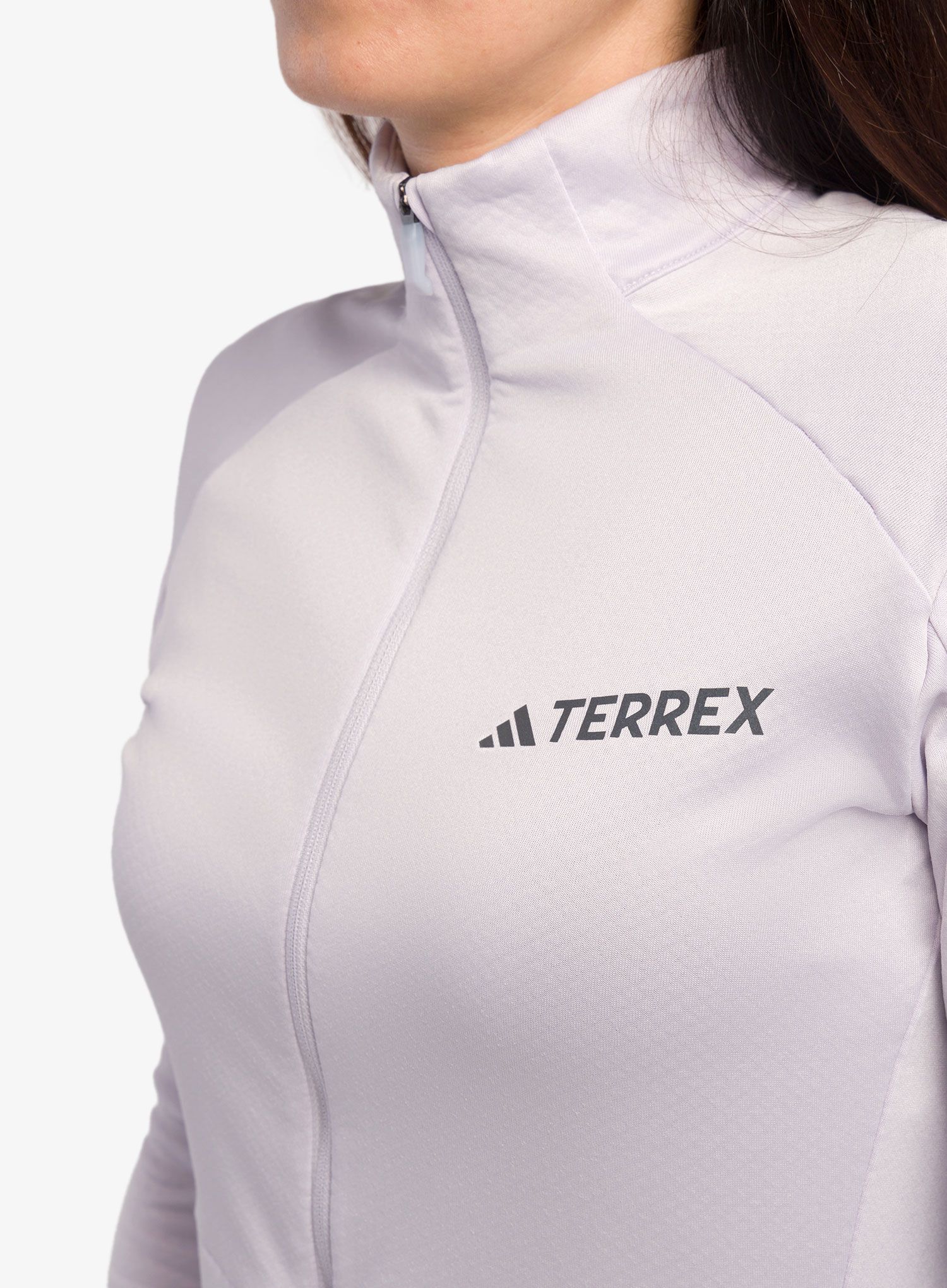 Кофта на замку жіноча adidas TERREX Multi Full Zip Fleece Jacket - silver dawn