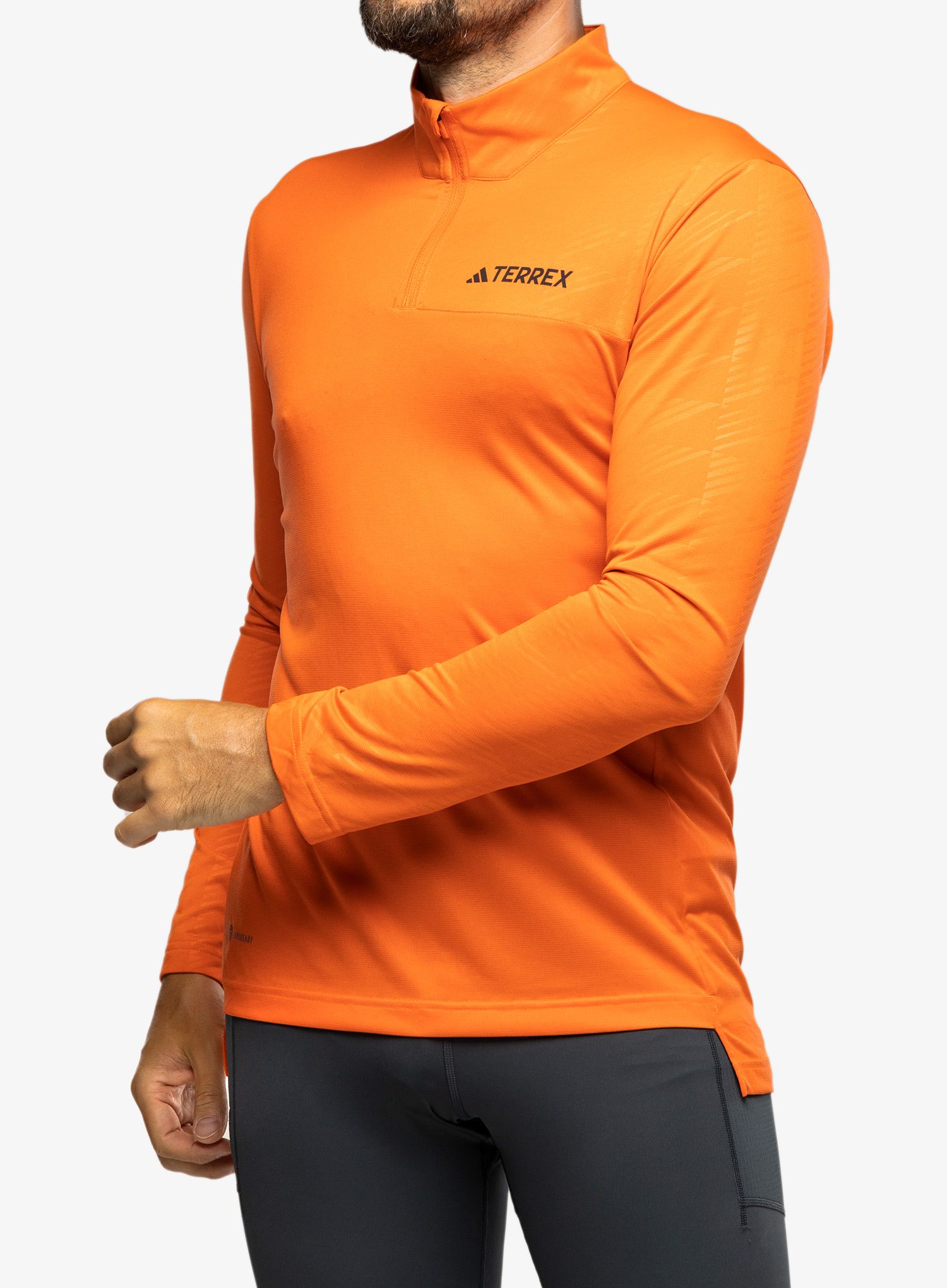 Кофта без каптура adidas TERREX Multi Half-Zip LS Tee - semi impact orange