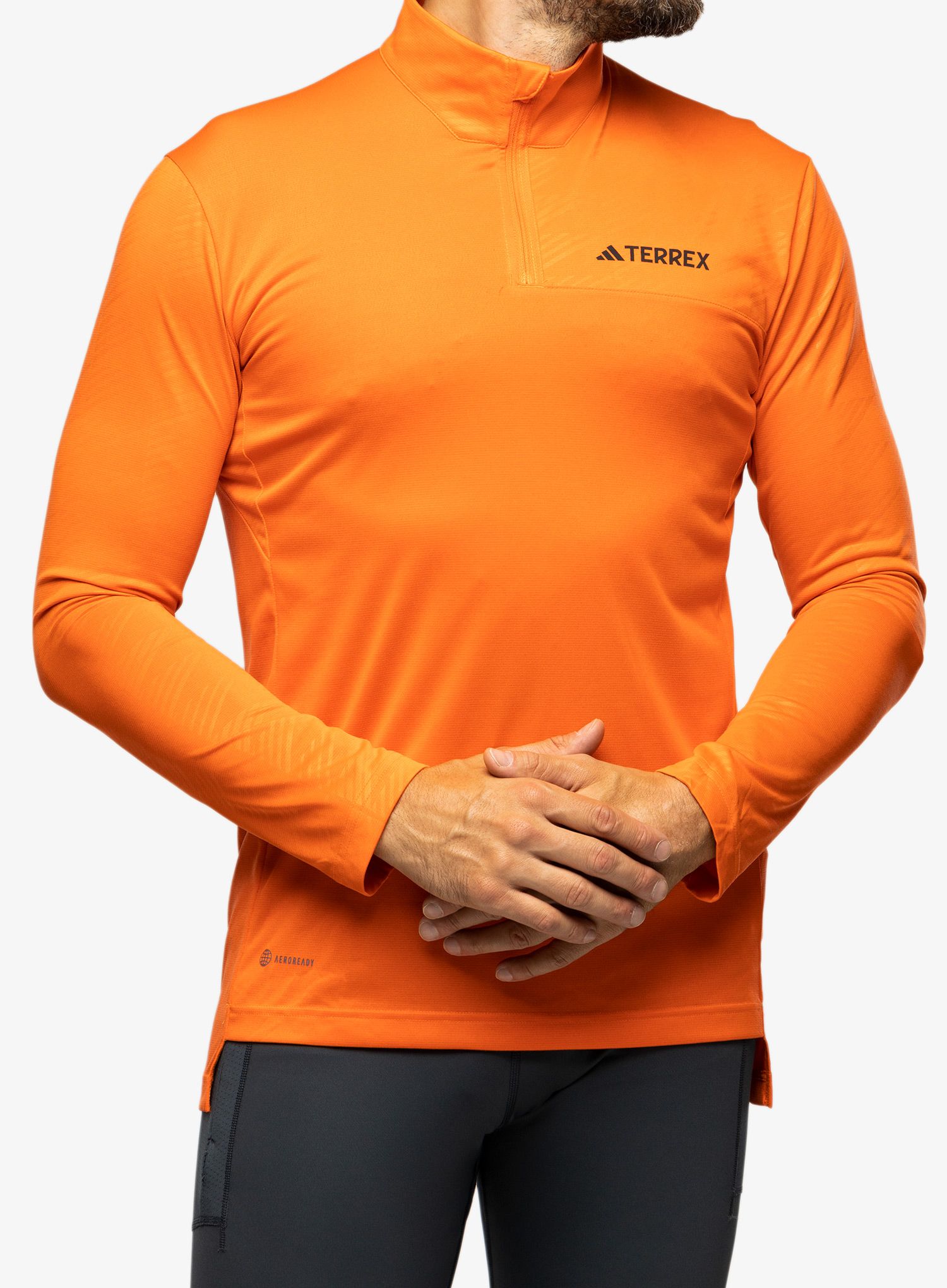 Кофта без каптура adidas TERREX Multi Half-Zip LS Tee - semi impact orange