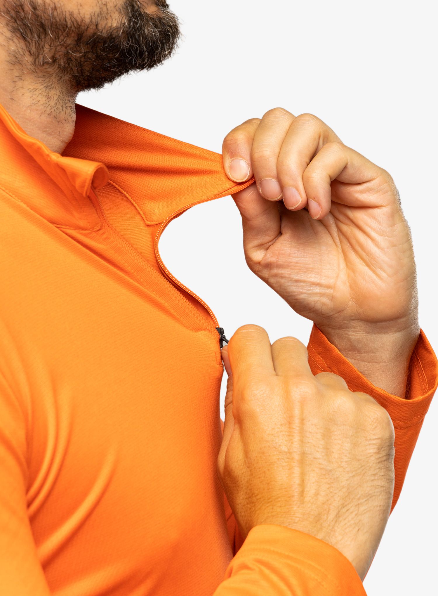 Кофта без каптура adidas TERREX Multi Half-Zip LS Tee - semi impact orange