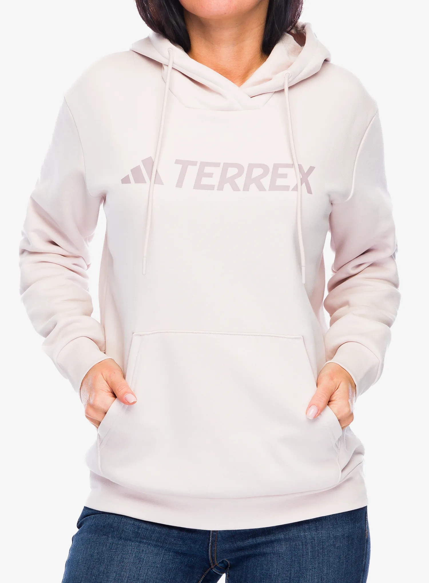 Кофта з каптуром жіноча adidas TERREX Multi Large Logo Hoody - putty mauve