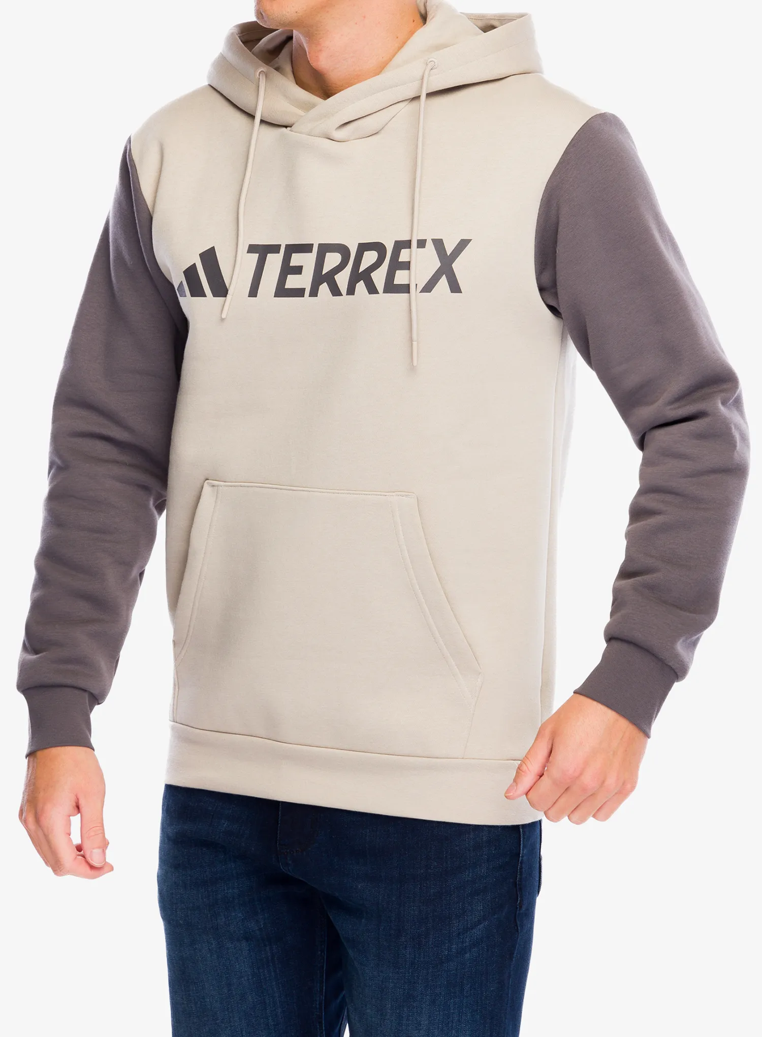 Кофта з каптуром adidas TERREX Multi Large Logo Hoody - wonder beige/charcoal