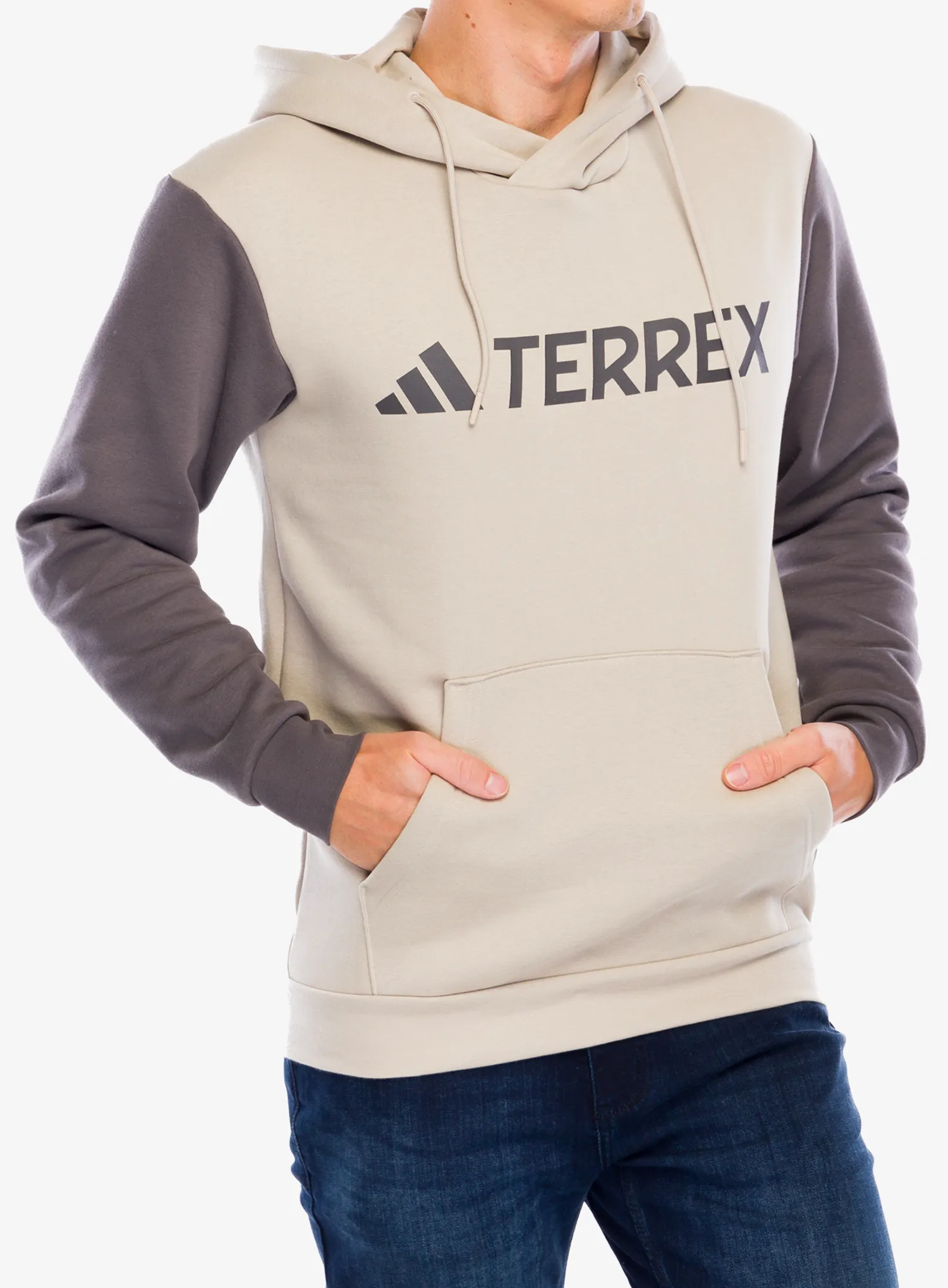 Кофта з каптуром adidas TERREX Multi Large Logo Hoody - wonder beige/charcoal