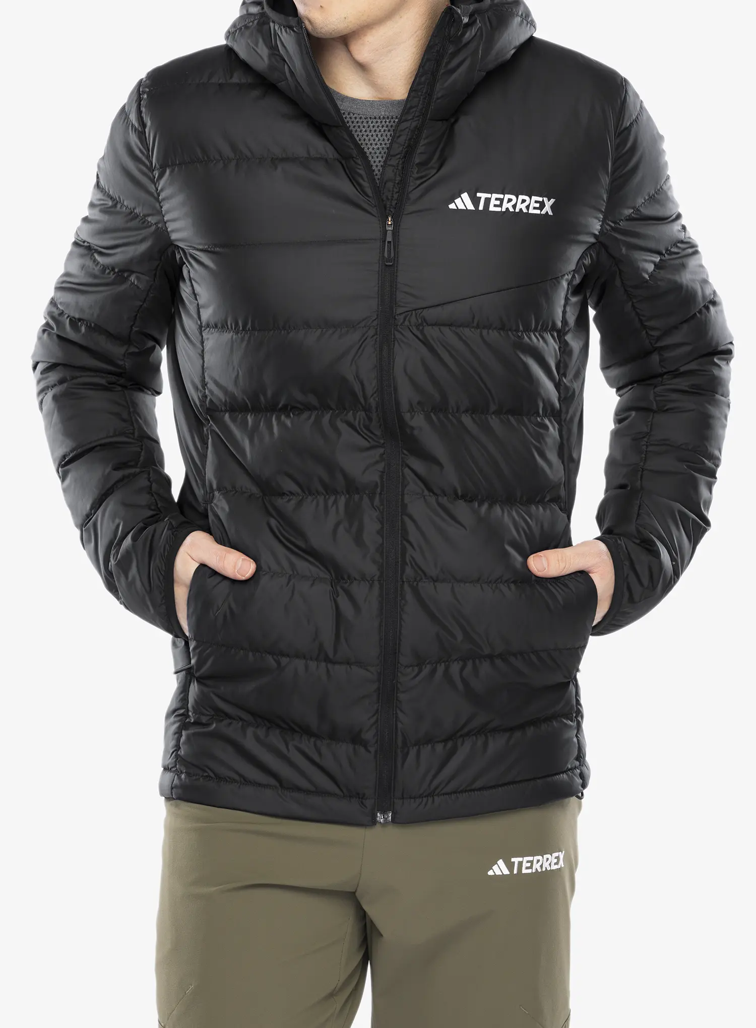 Пуховик adidas TERREX Multi Light Down Hooded Jacket - black