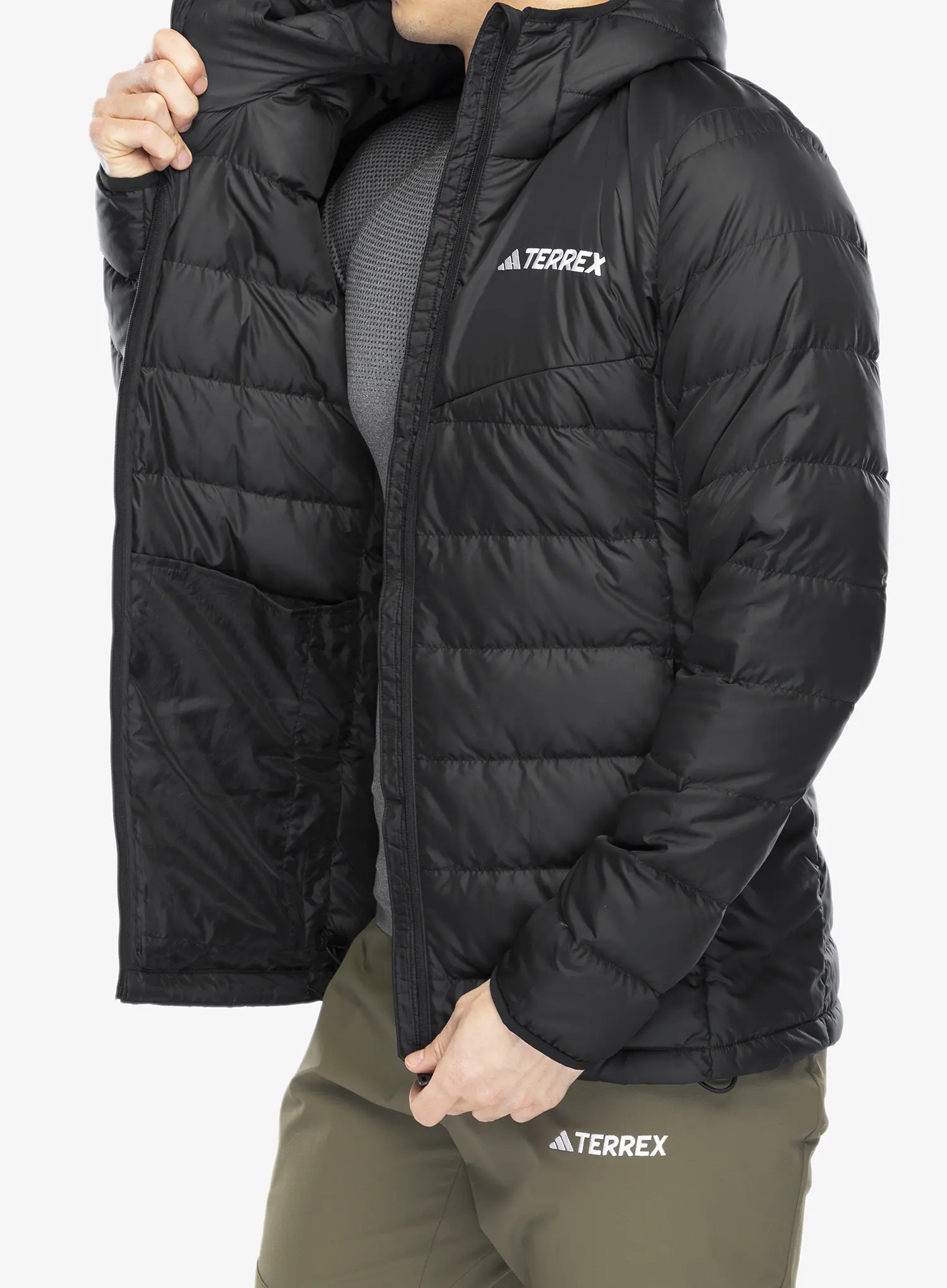 Пуховик adidas TERREX Multi Light Down Hooded Jacket - black