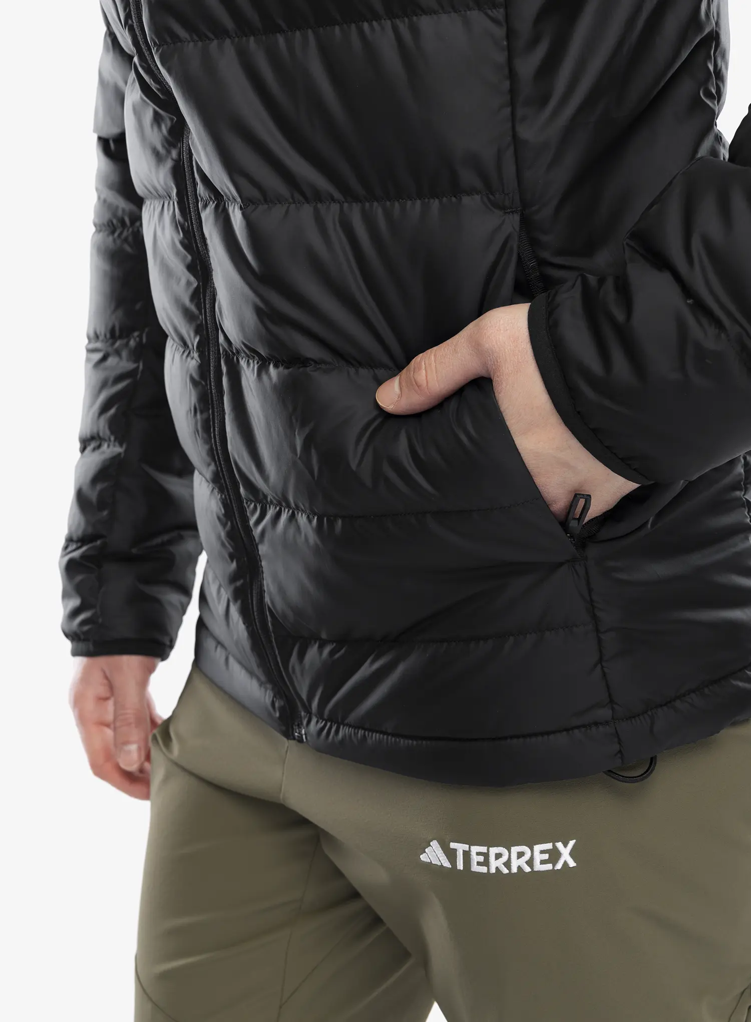 Пуховик adidas TERREX Multi Light Down Hooded Jacket - black