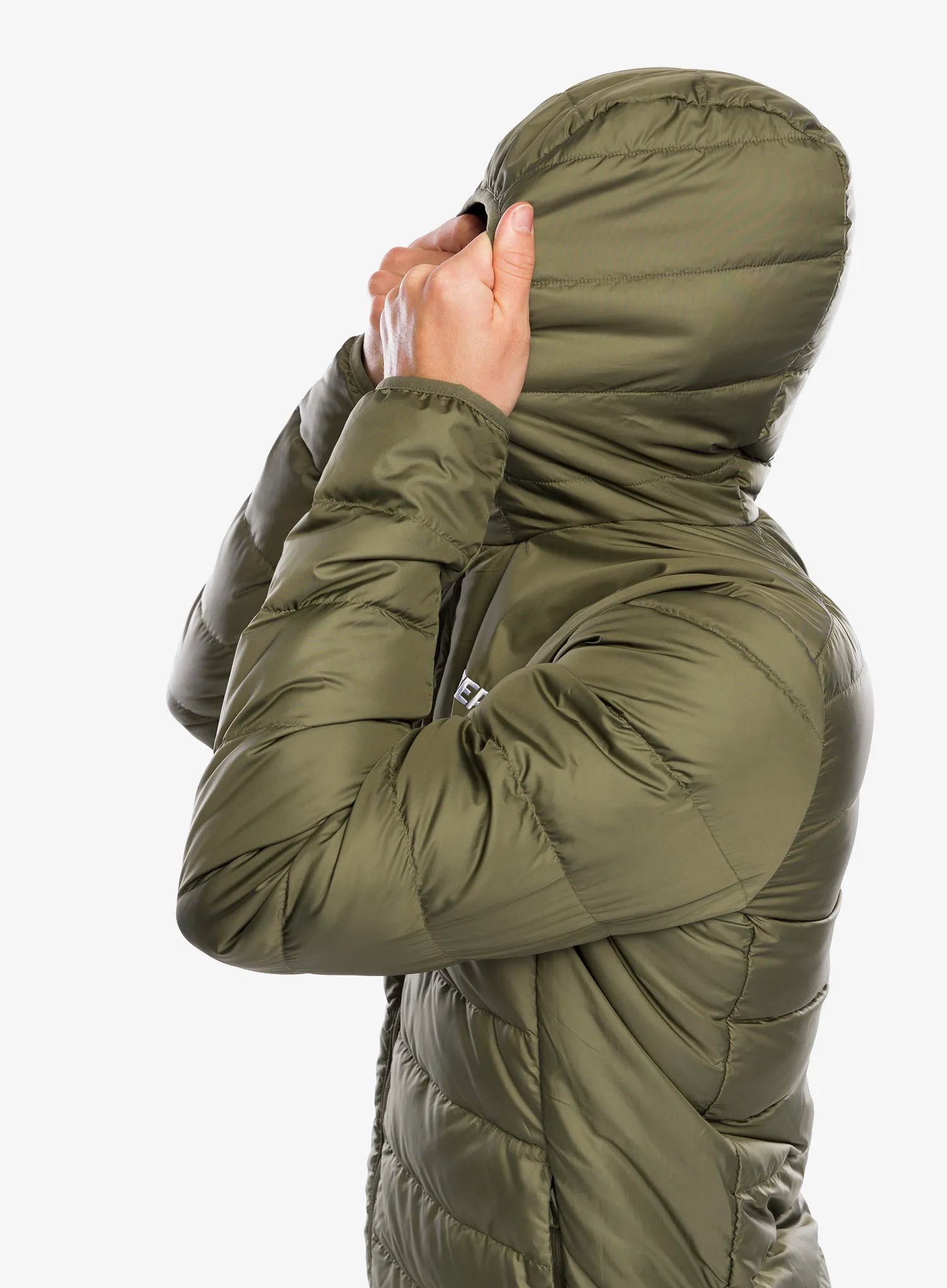 Пуховик adidas TERREX Multi Light Down Hooded Jacket - olive strata