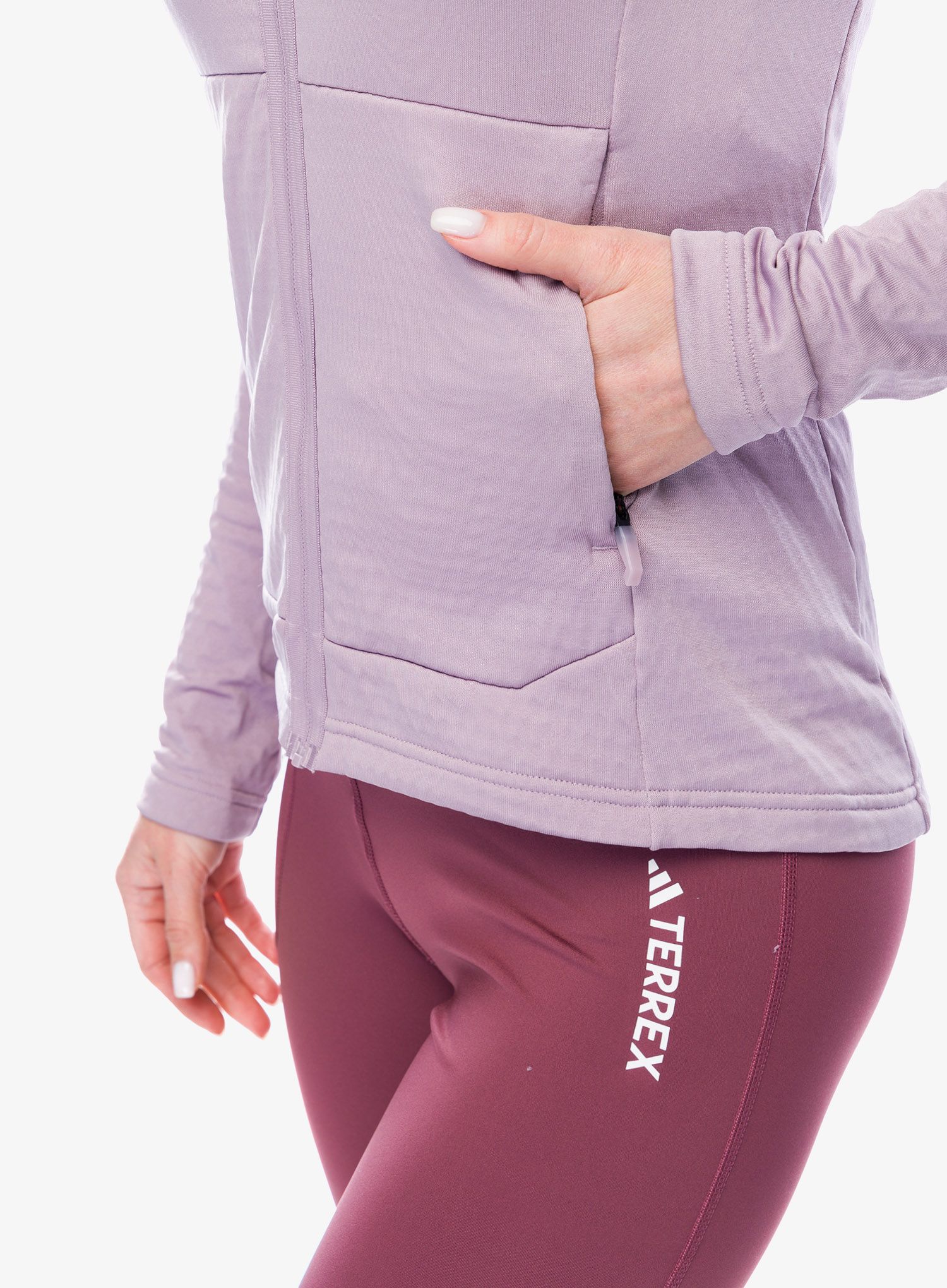 Кофта флісова жіноча adidas TERREX Multi Light Fleece Full Zip Jacket - preloved fig