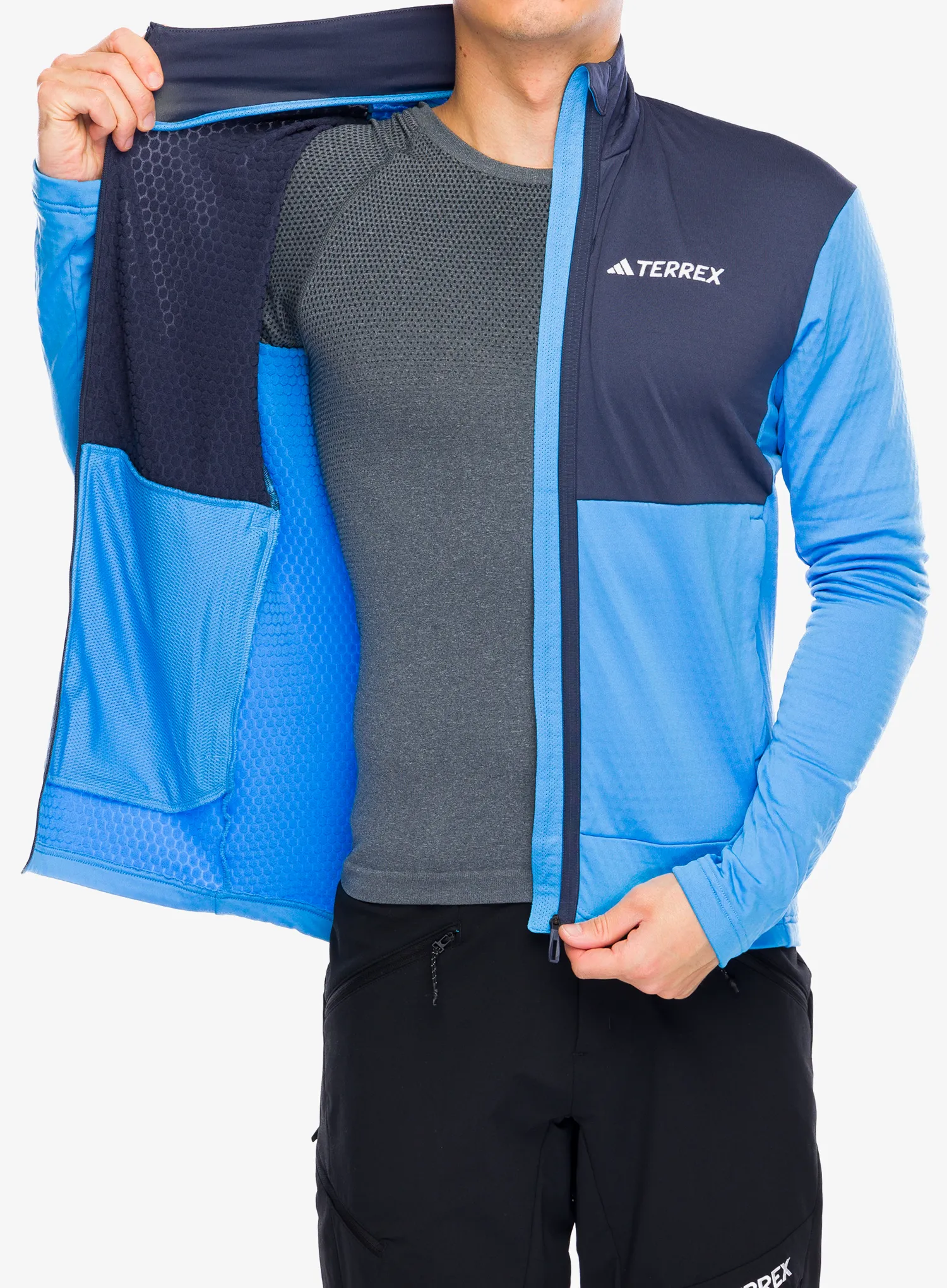 Кофта без каптура adidas TERREX Multi Light Fleece Full Zip Jacket - pulse blue/shadow navy