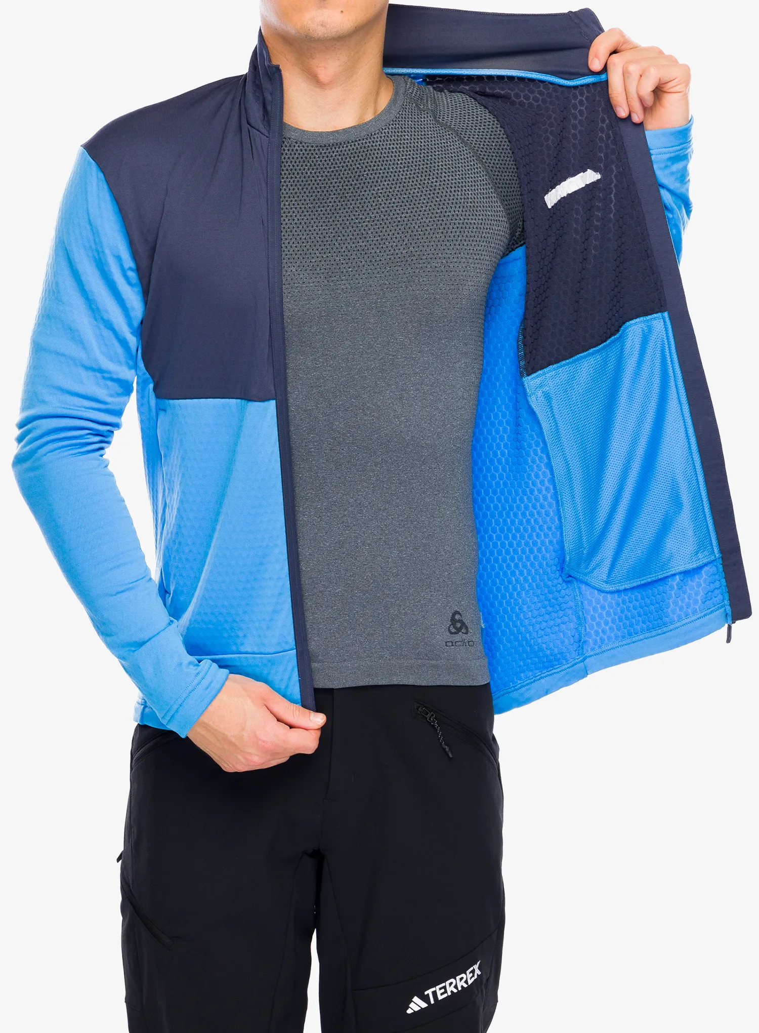Кофта без каптура adidas TERREX Multi Light Fleece Full Zip Jacket - pulse blue/shadow navy