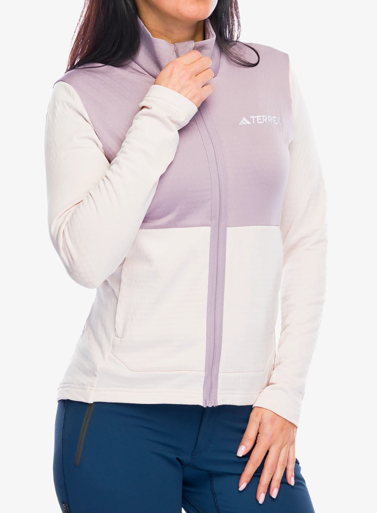 Кофта жіноча adidas TERREX Multi Light Fleece Full Zip Jacket - putty mauve/preloved fig