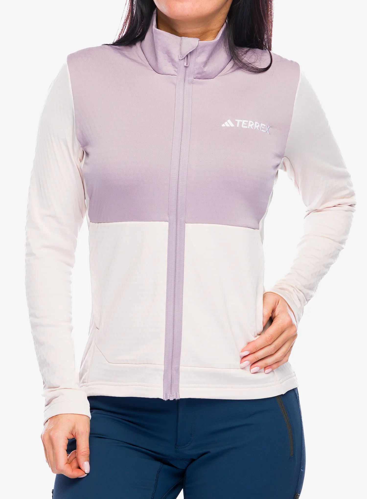 Кофта жіноча adidas TERREX Multi Light Fleece Full Zip Jacket - putty mauve/preloved fig