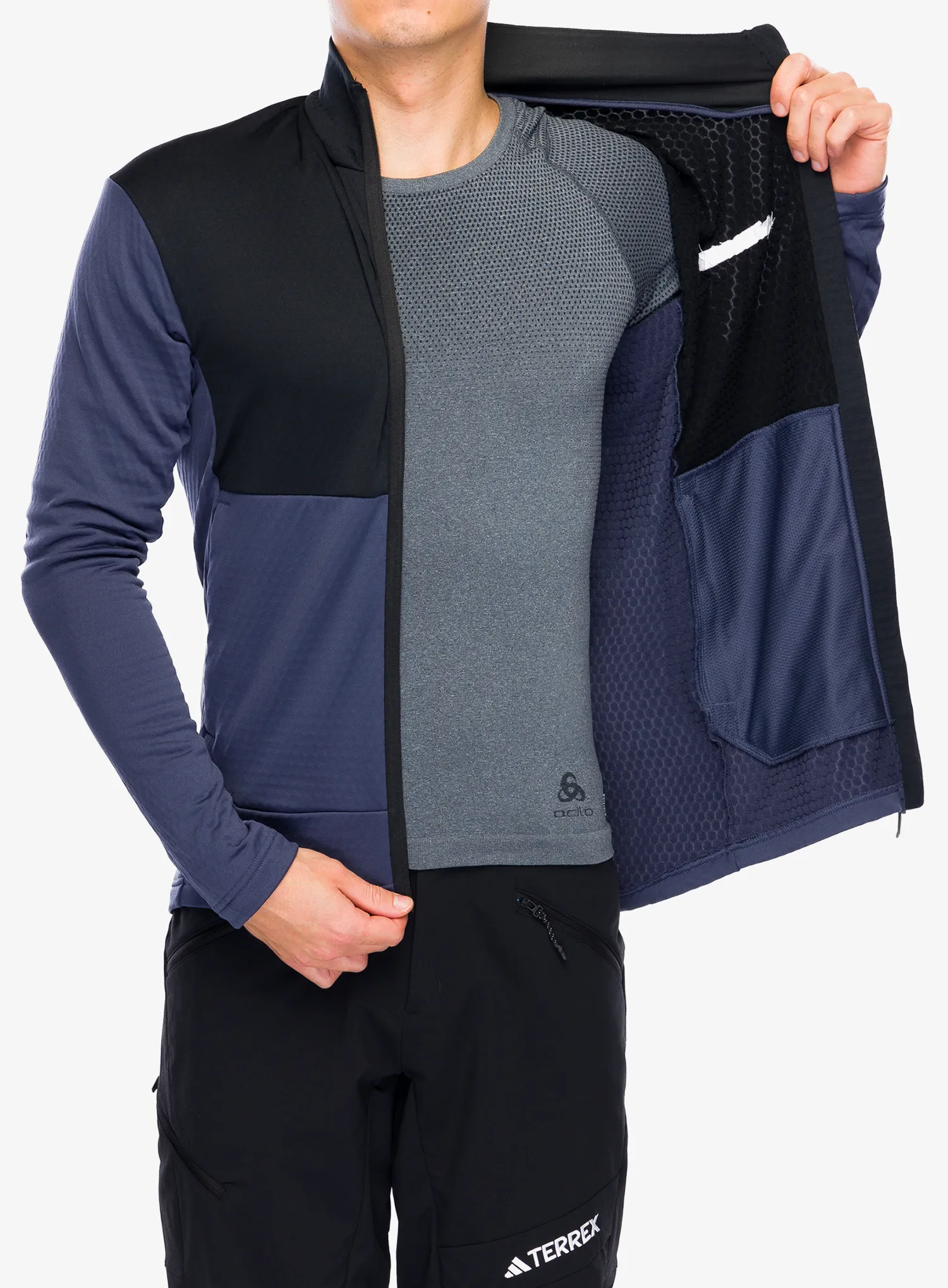 Кофта флісова adidas TERREX Multi Light Fleece Full Zip Jacket - shadow navy/black