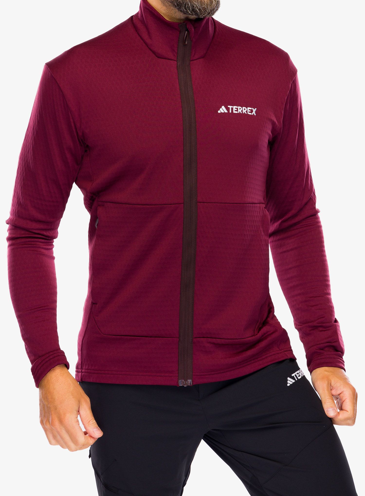 Кофта флісова adidas TERREX Multi Light Fleece Full Zip Jacket - shadow red