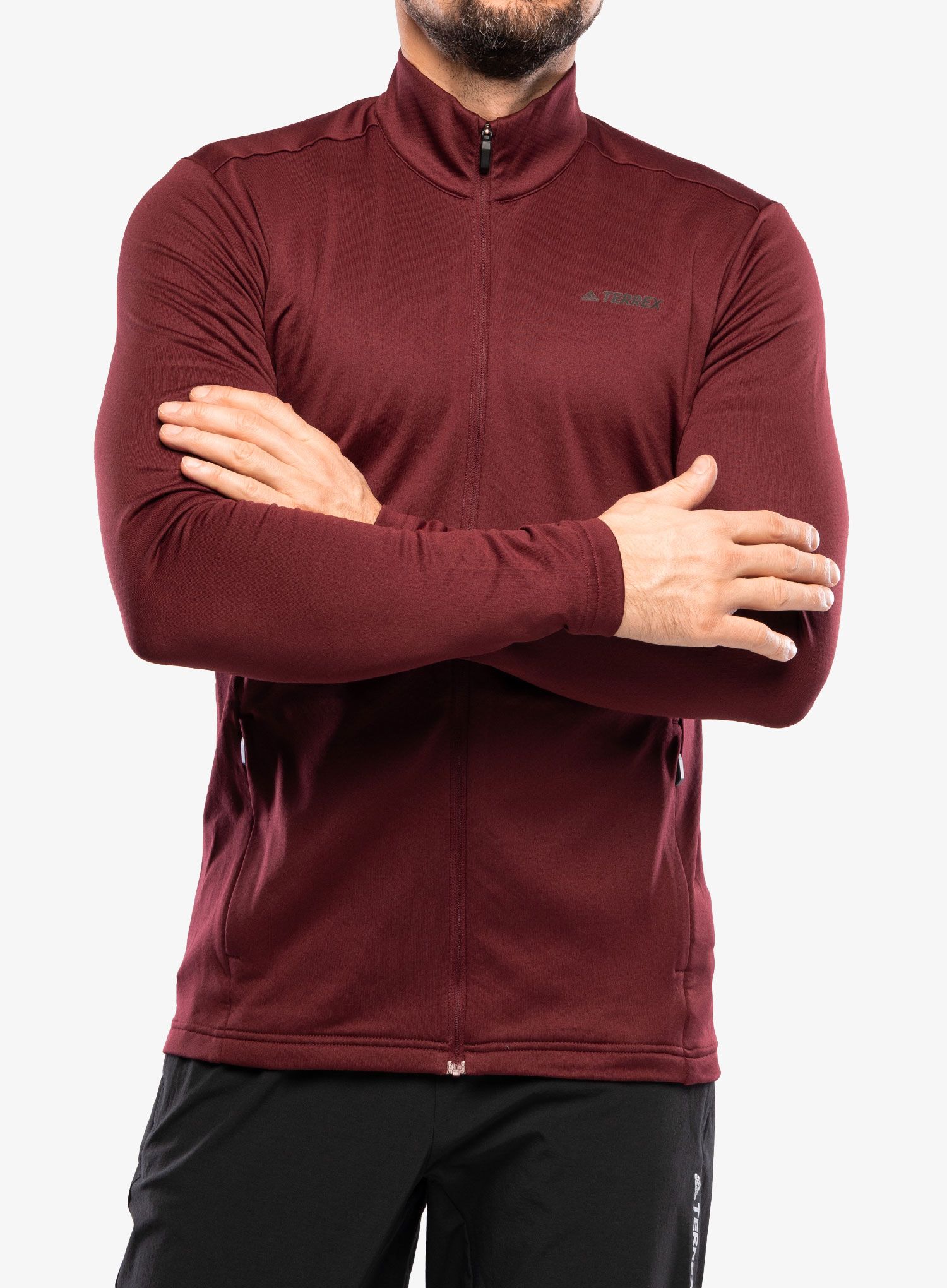 Кофта флісова adidas TERREX Multi Primegreen Full-Zip Fleece Jkt - shadow red