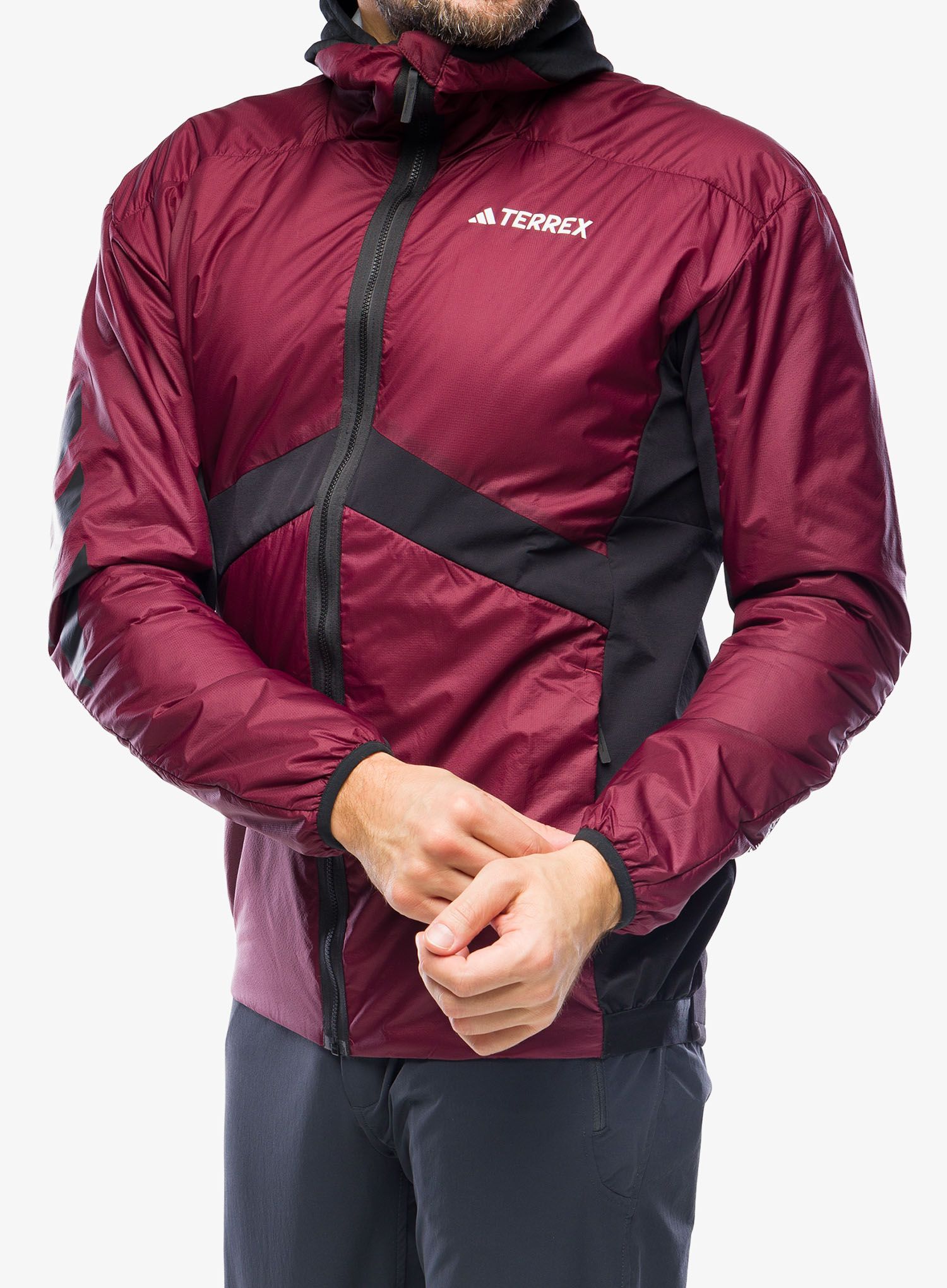 Куртка adidas TERREX Techrock GORE-TEX WINDSTOPPER Hooded Jacket - shadow red/black