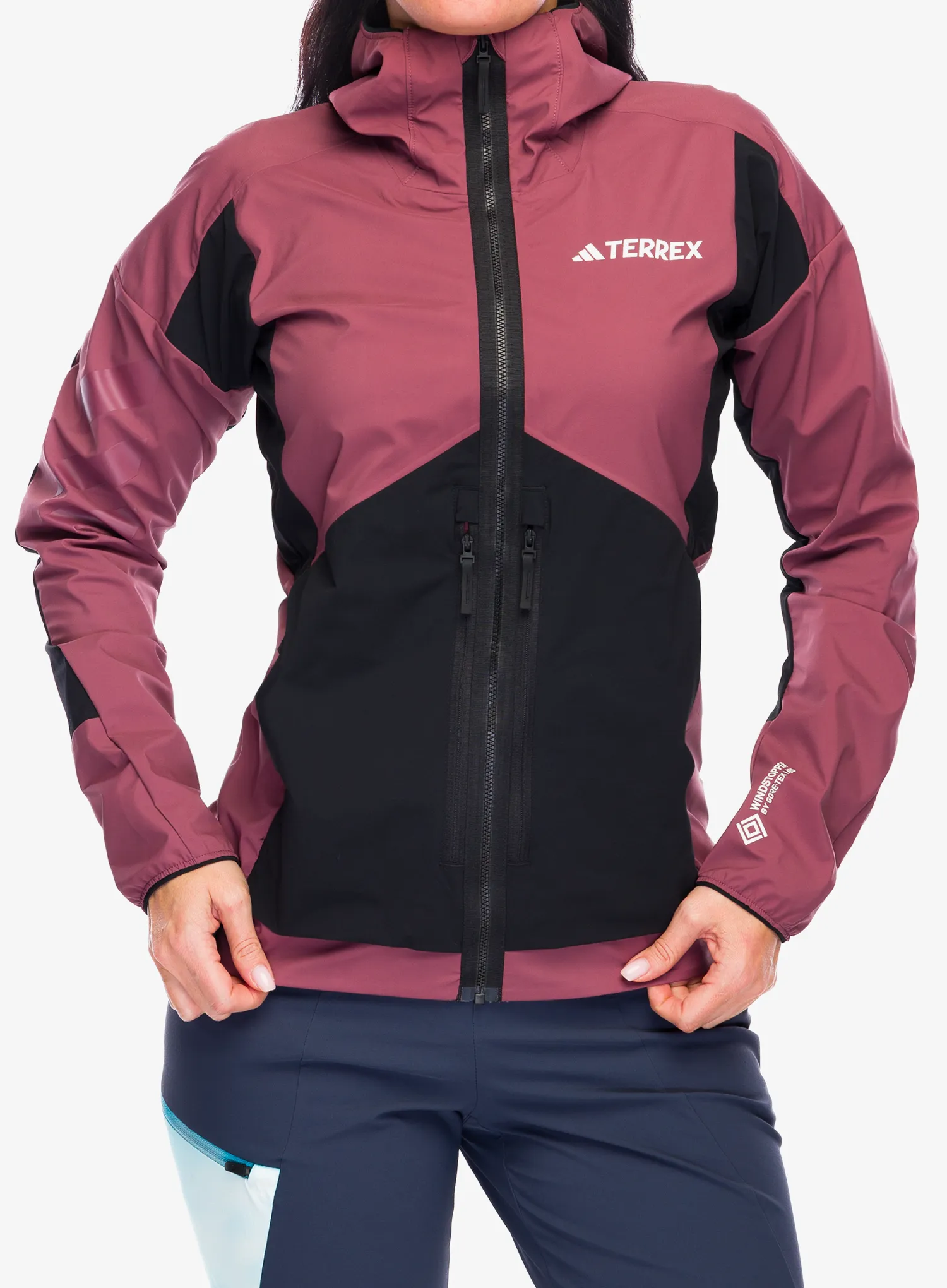 Куртка softshell жіноча adidas TERREX Techrock GORE-TEX WINDSTOPPER Softshell Jkt - quiet crimson/blk