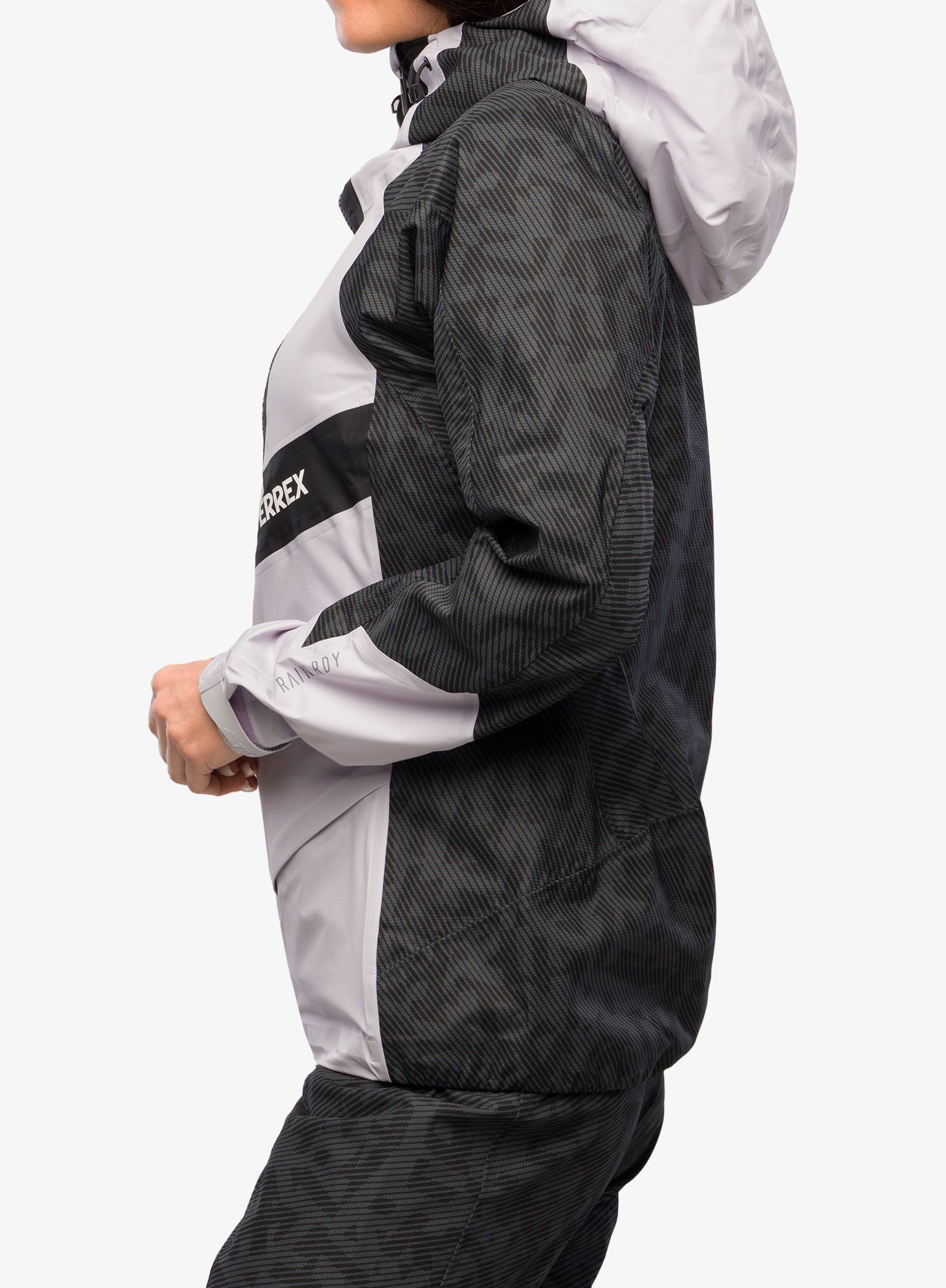 Куртка для гір жіноча adidas TERREX Techrock Primeknit RAIN.RDY Anorak - black/silver dawn