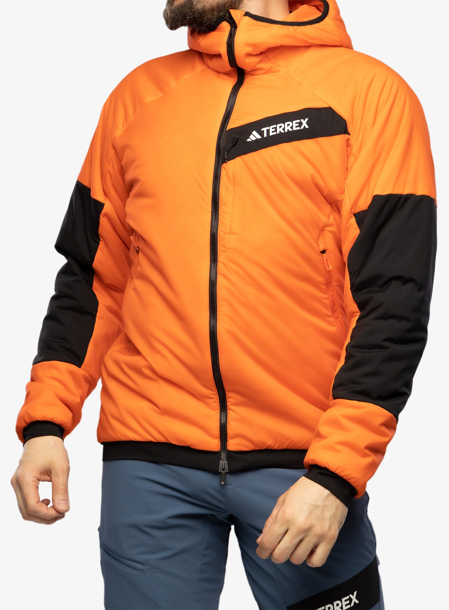 Куртка утеплена adidas TERREX Techrock Stretch PrimaLoft Hooded Jkt - semi impact orange/black